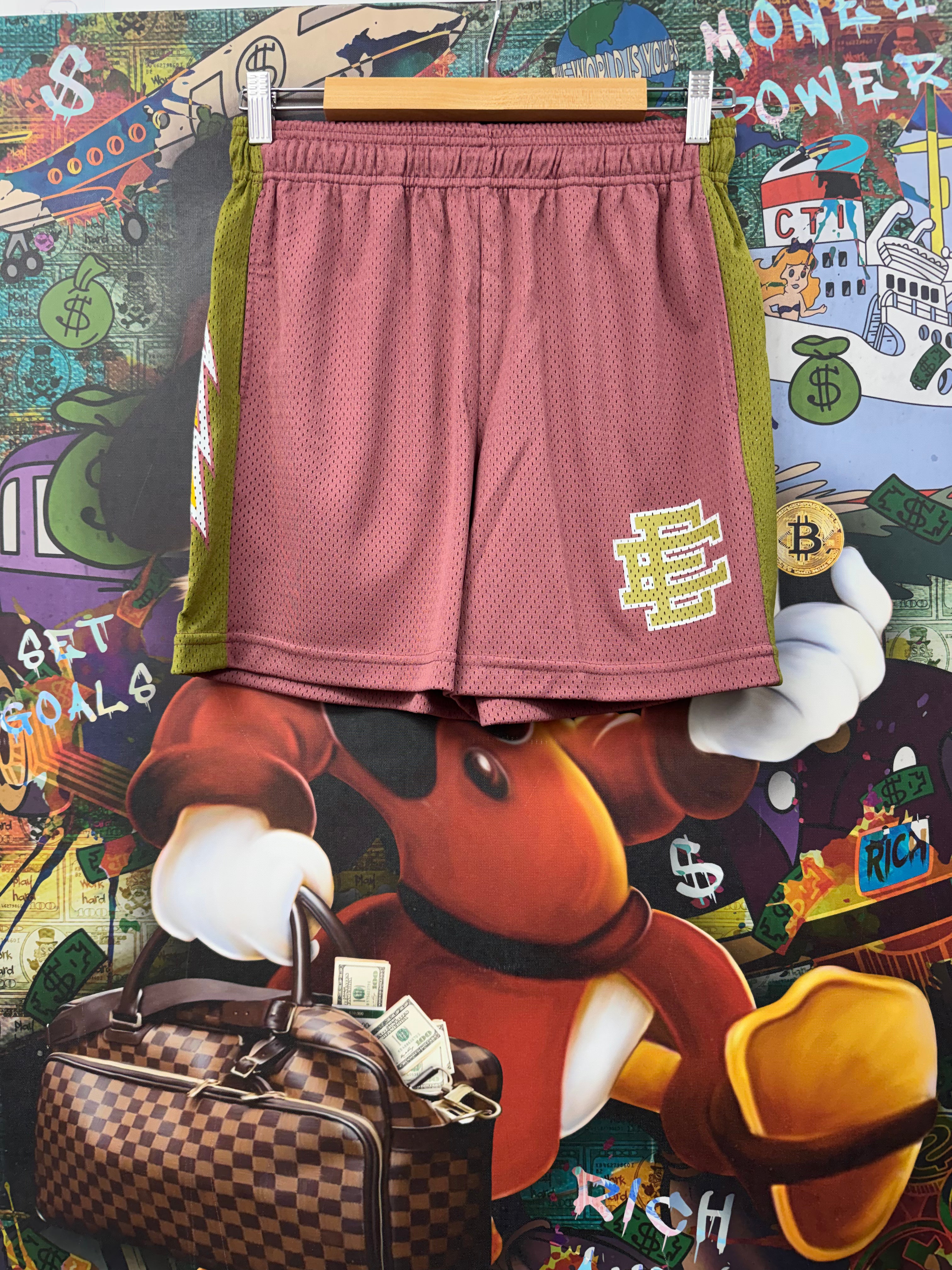 Eric Emanuel Mauve Bolt Shorts