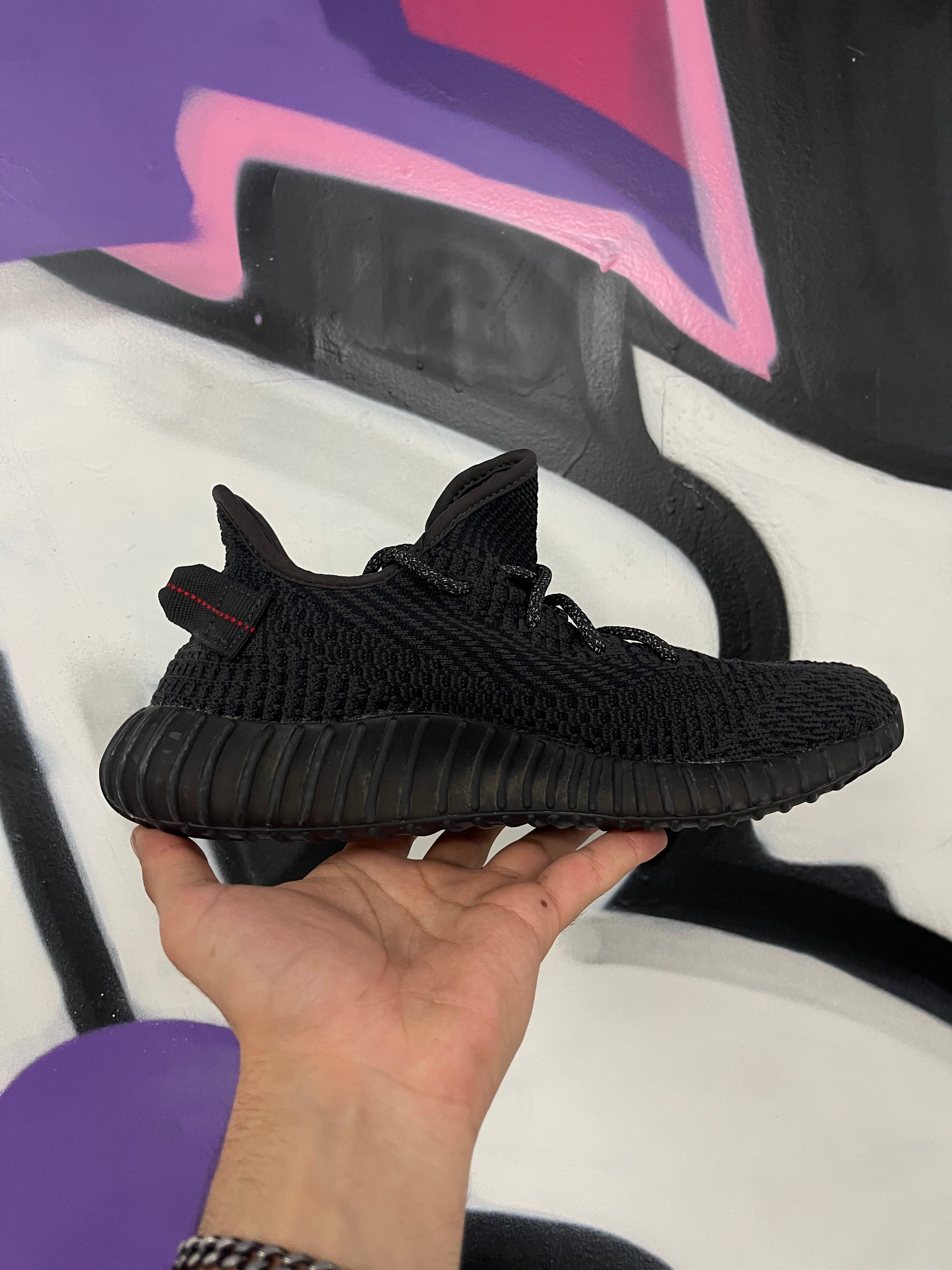 YZY 350 Black Static Sneakers