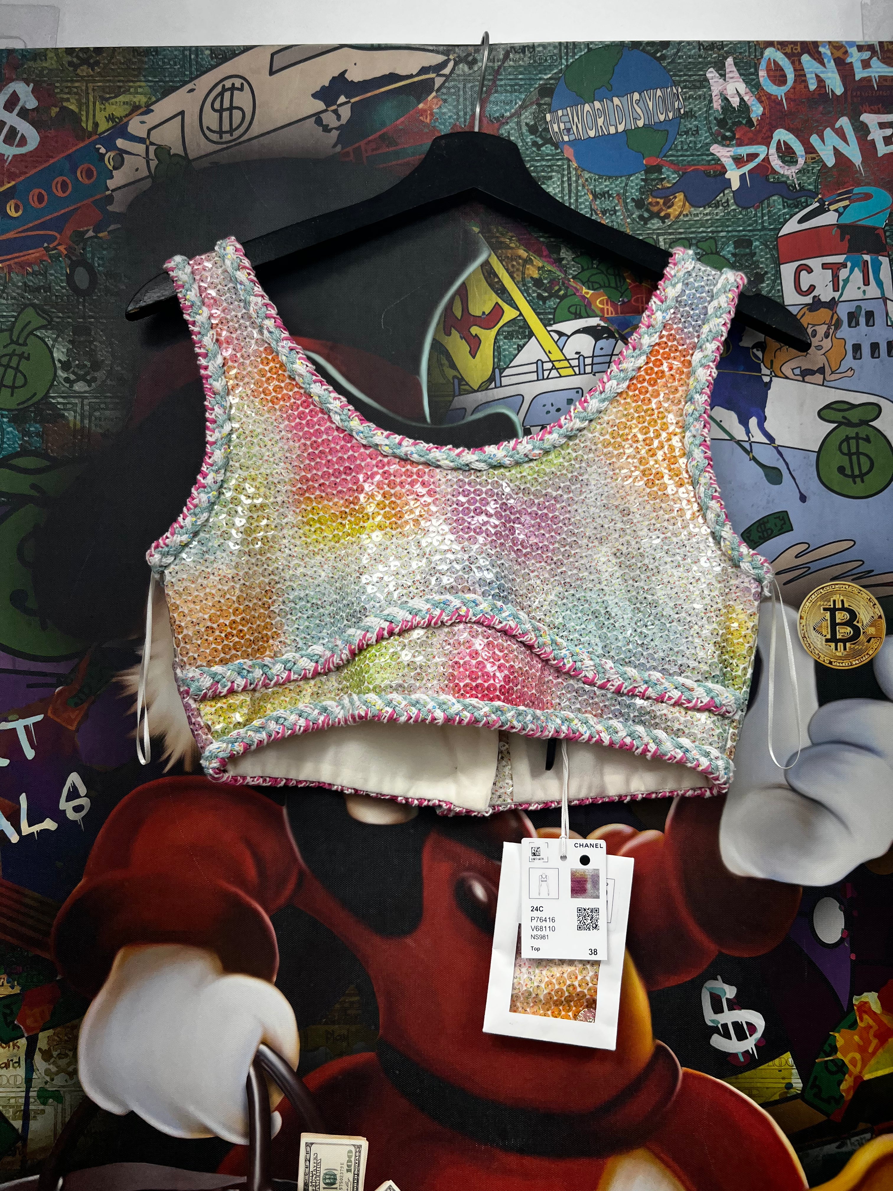 Chanel Mutli Color Sequin Top