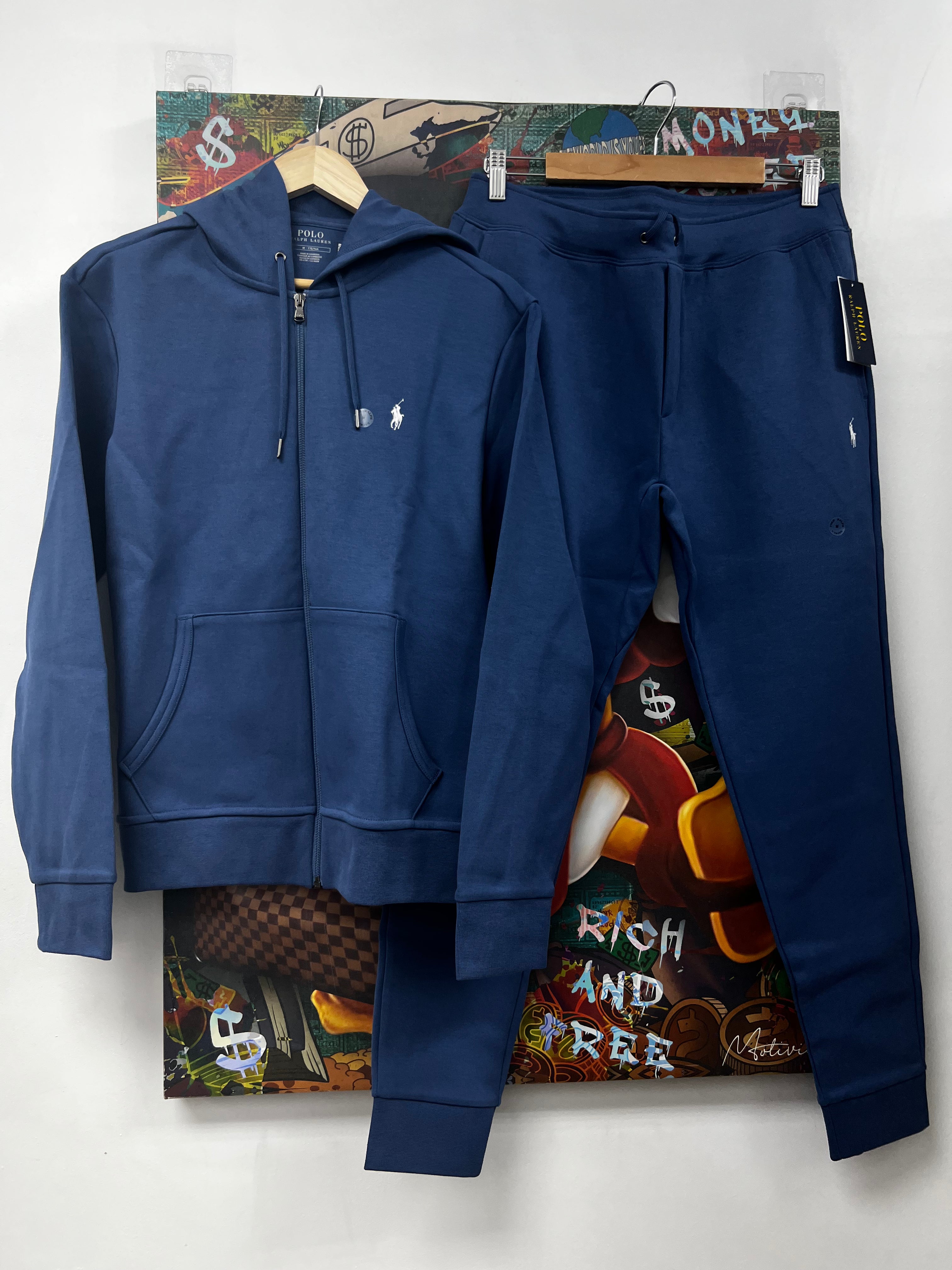 Polo Ralph Lauren Blue White Tech Sweatsuit