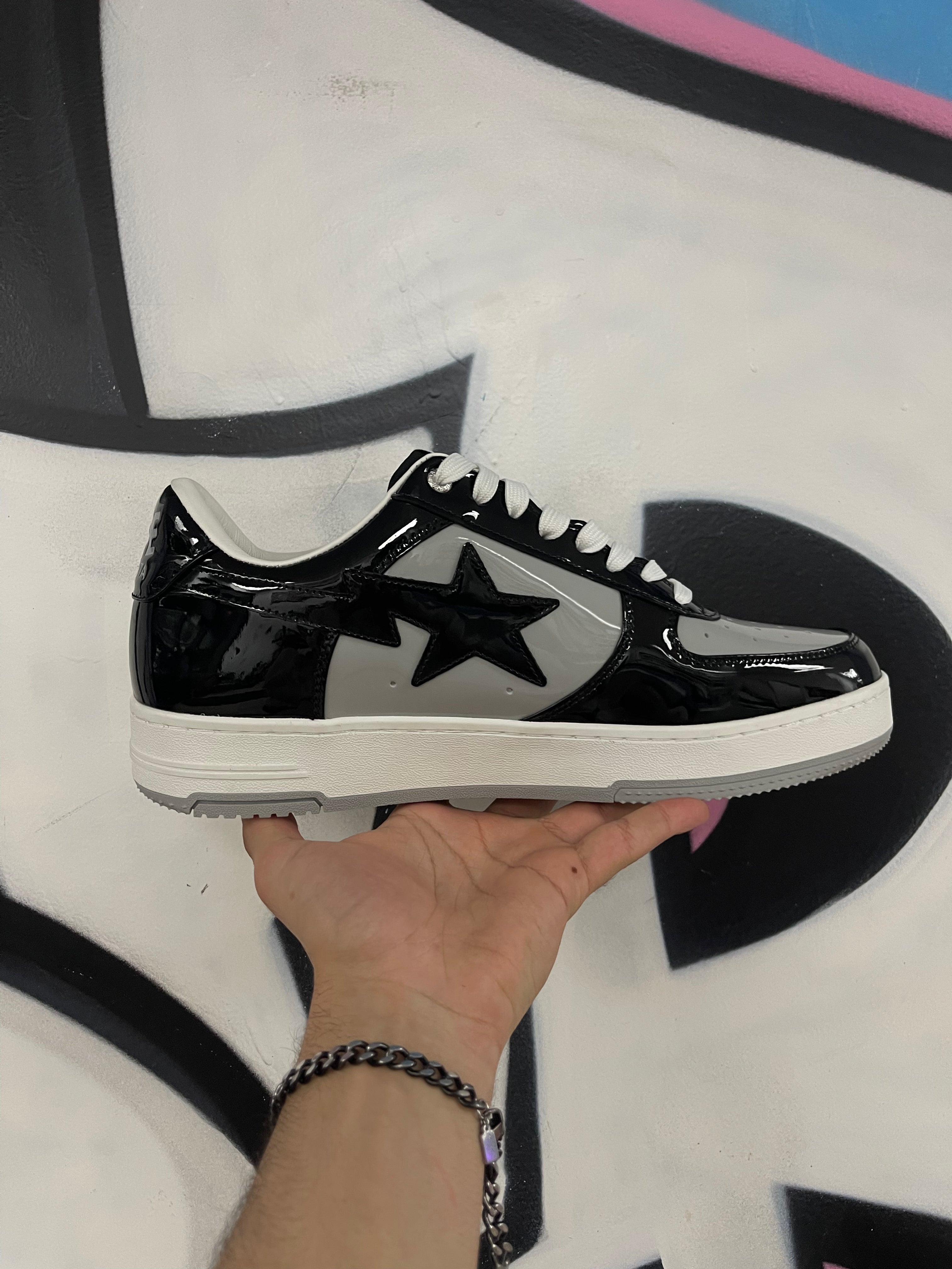 BAPE Bapesta #4 Black Grey Sneakers