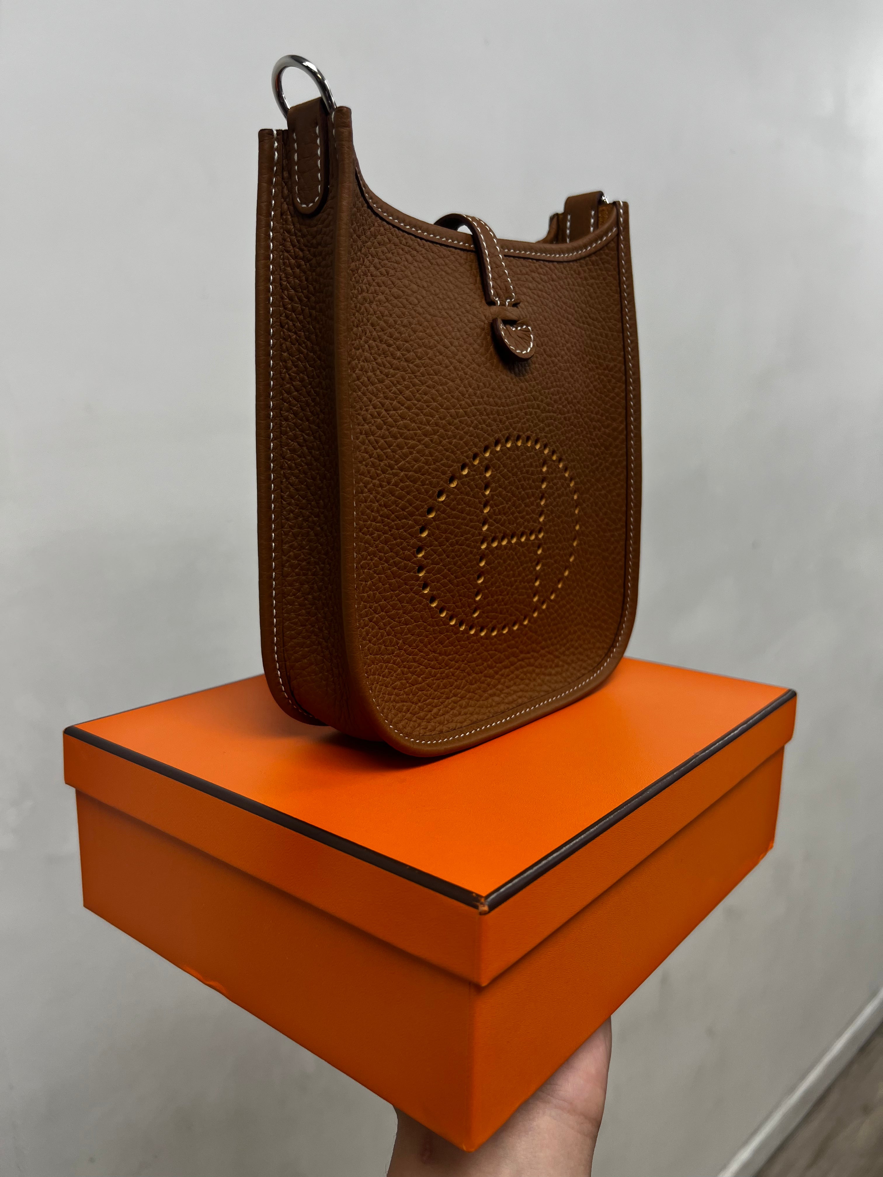Hermes TPM Gold Evelyn Mini Bag