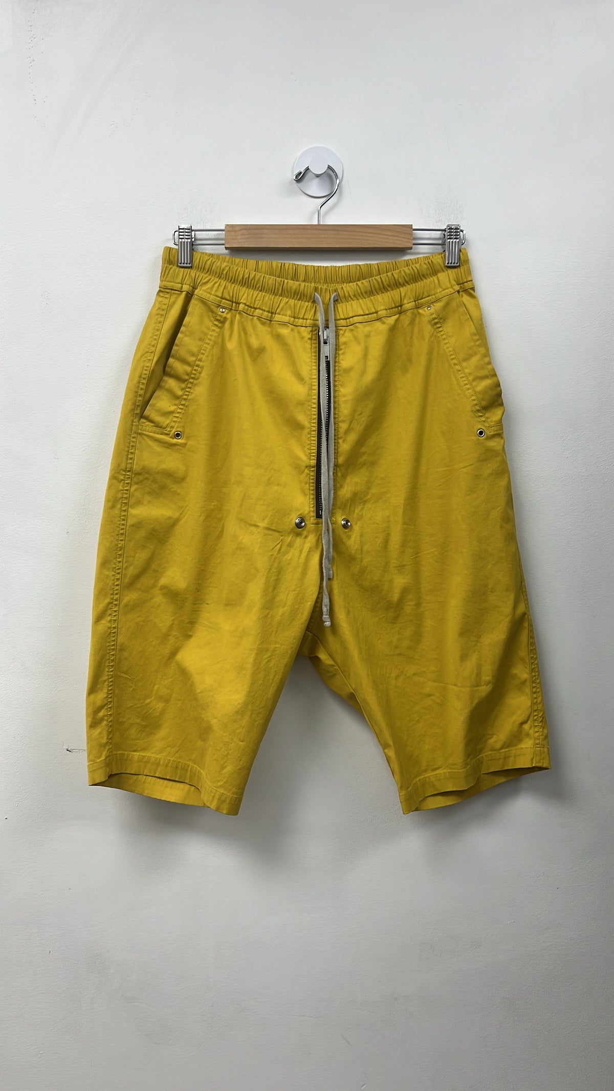 Rick Owens Yellow Cargobella Shorts