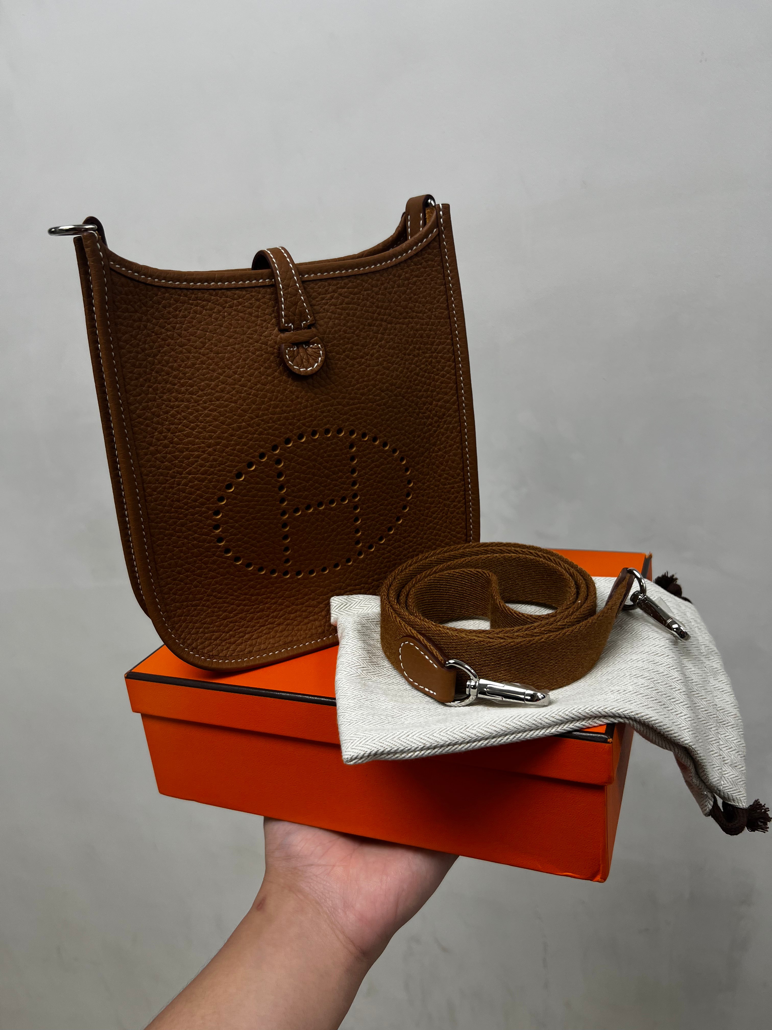 Hermes TPM Gold Evelyn Mini Bag