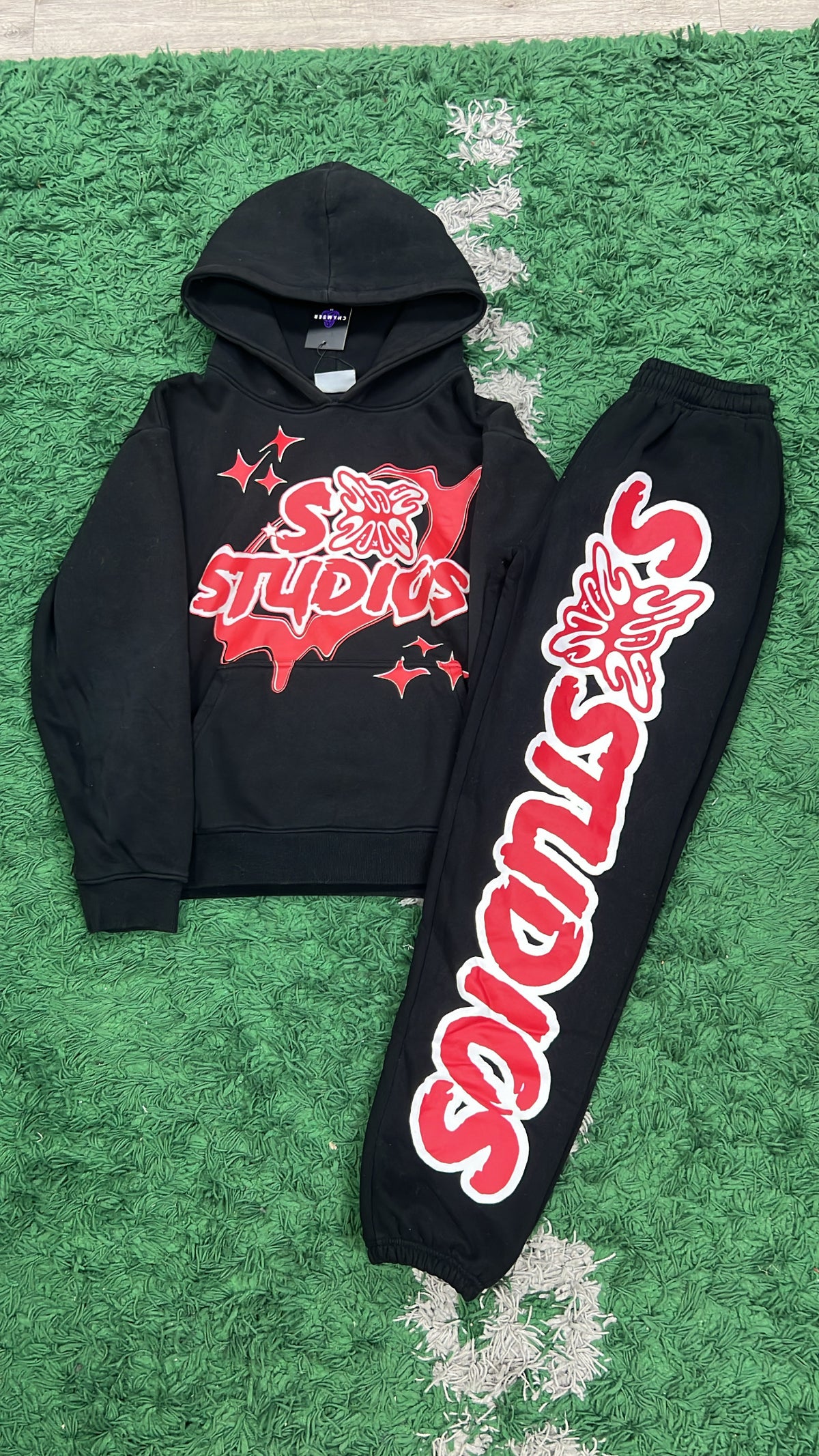 SB Studios Black Red Sweatsuit