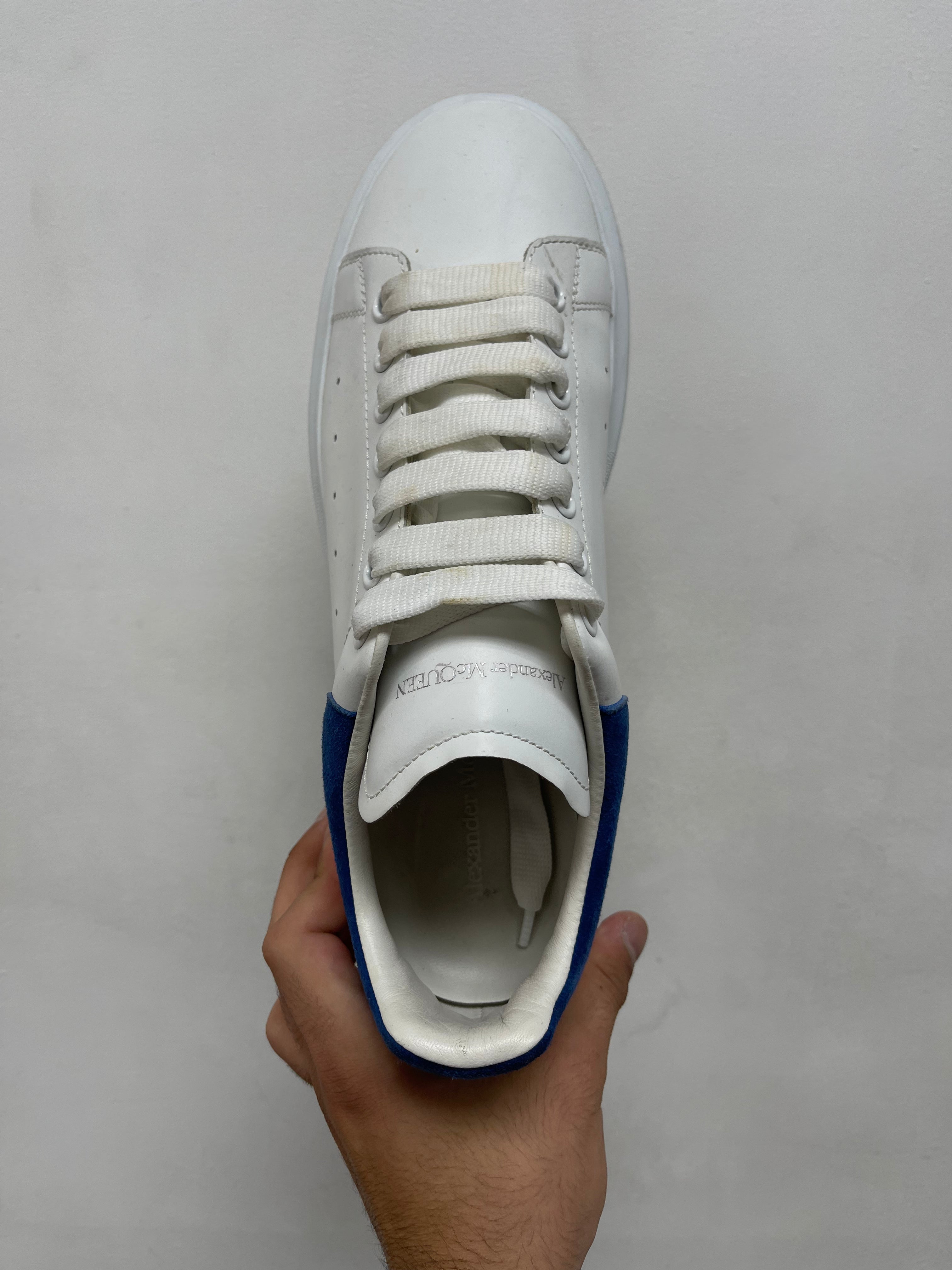 Alexander Mcqueen White Blue Oversized Sneakers