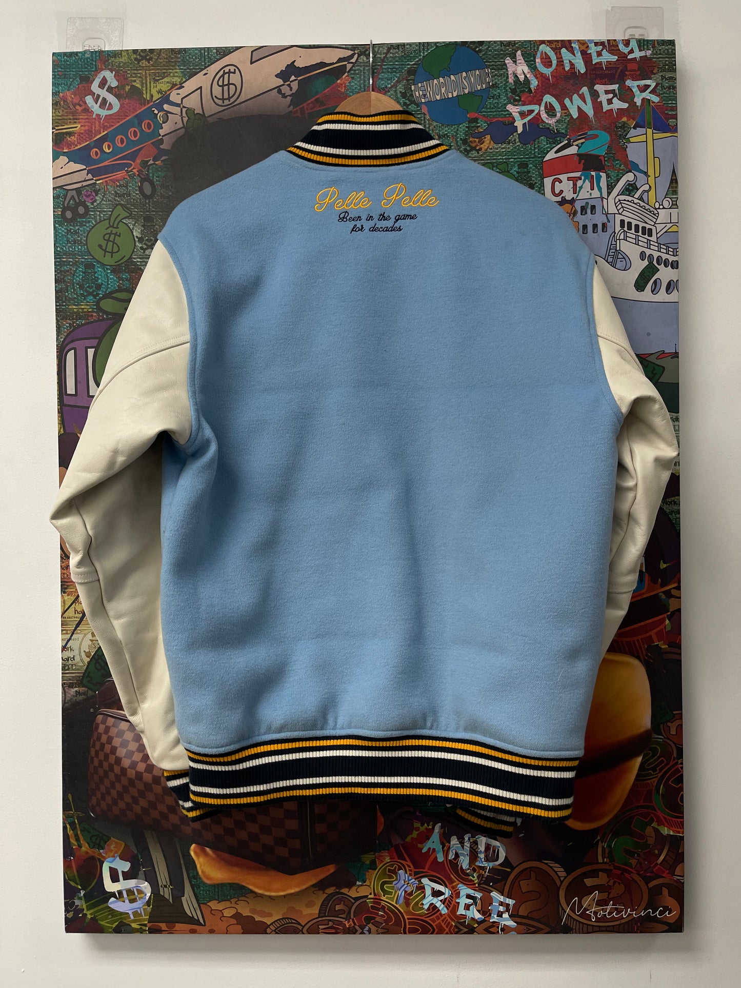 Pelle Pelle Varsity Jacket Blue Yellow Used