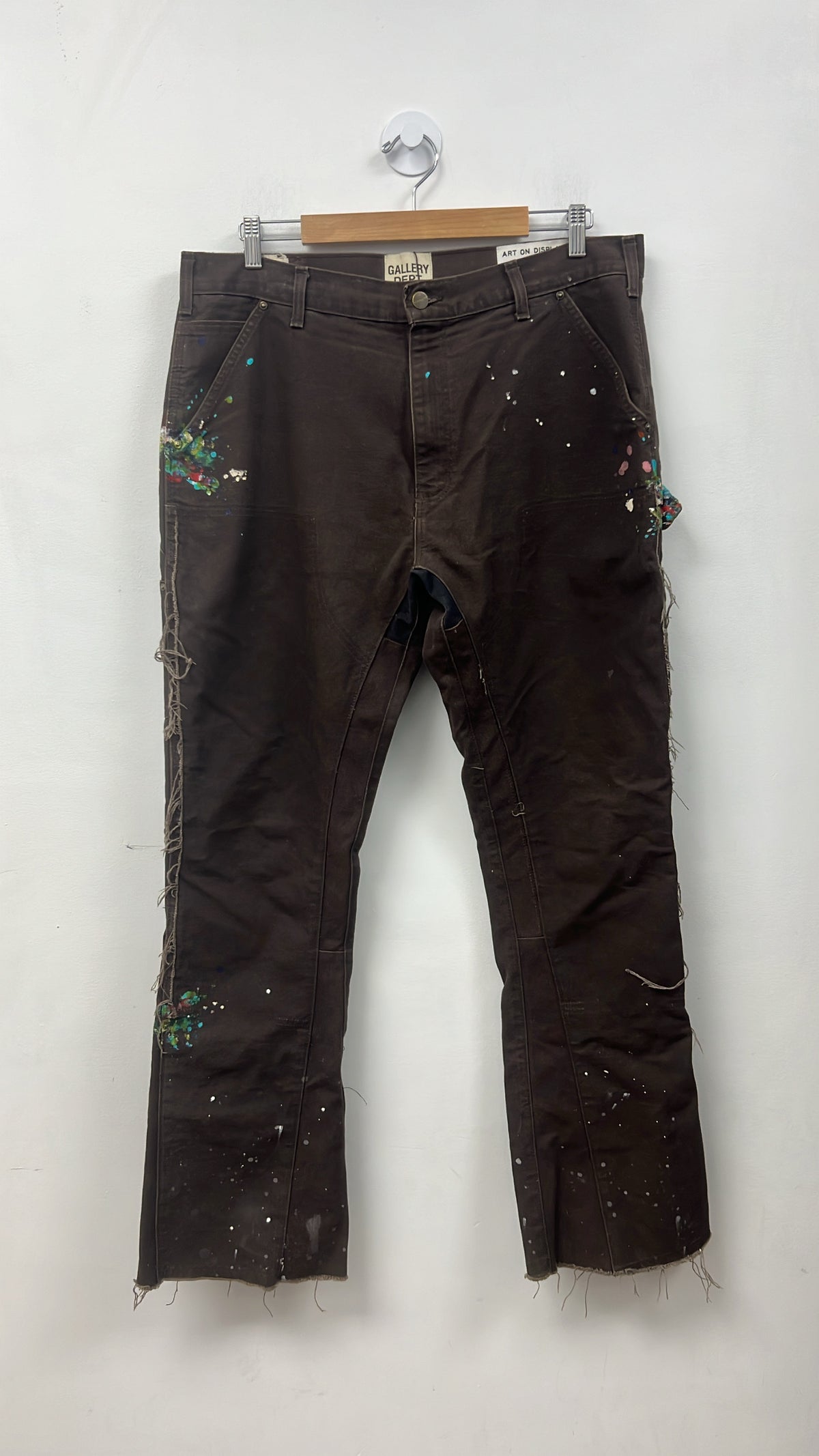 Gallery Dept Brown Carhartt Paint Splatter Carpenter Jeans