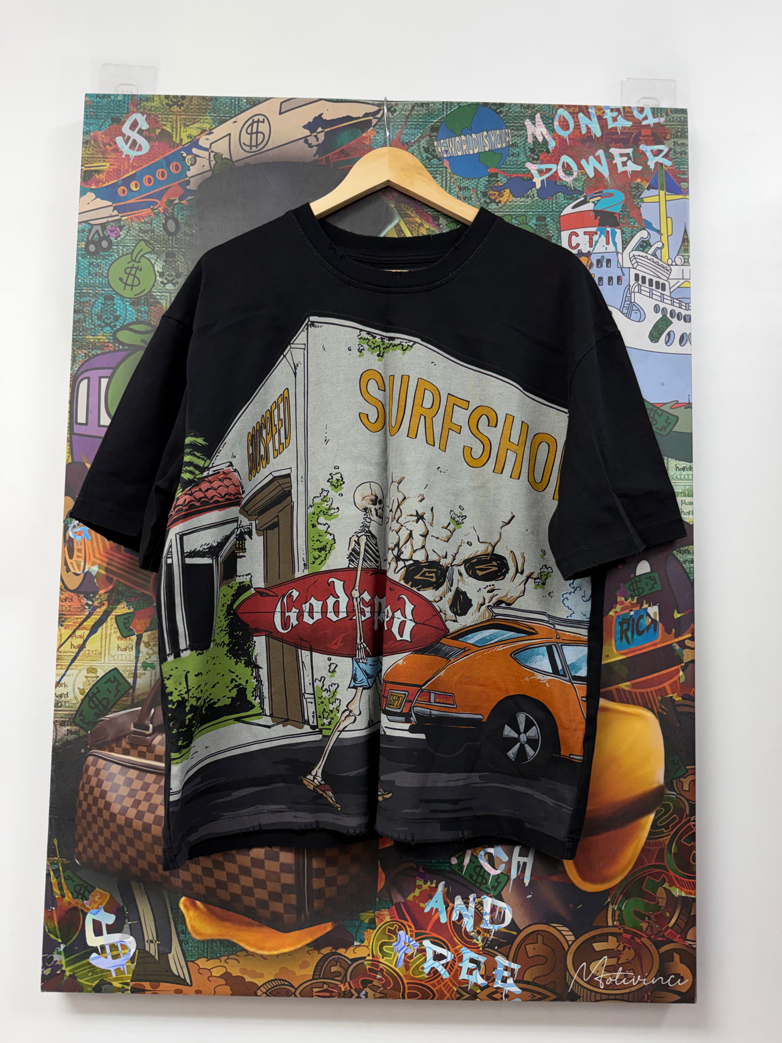 Godspeed Surf Shop Black Tee