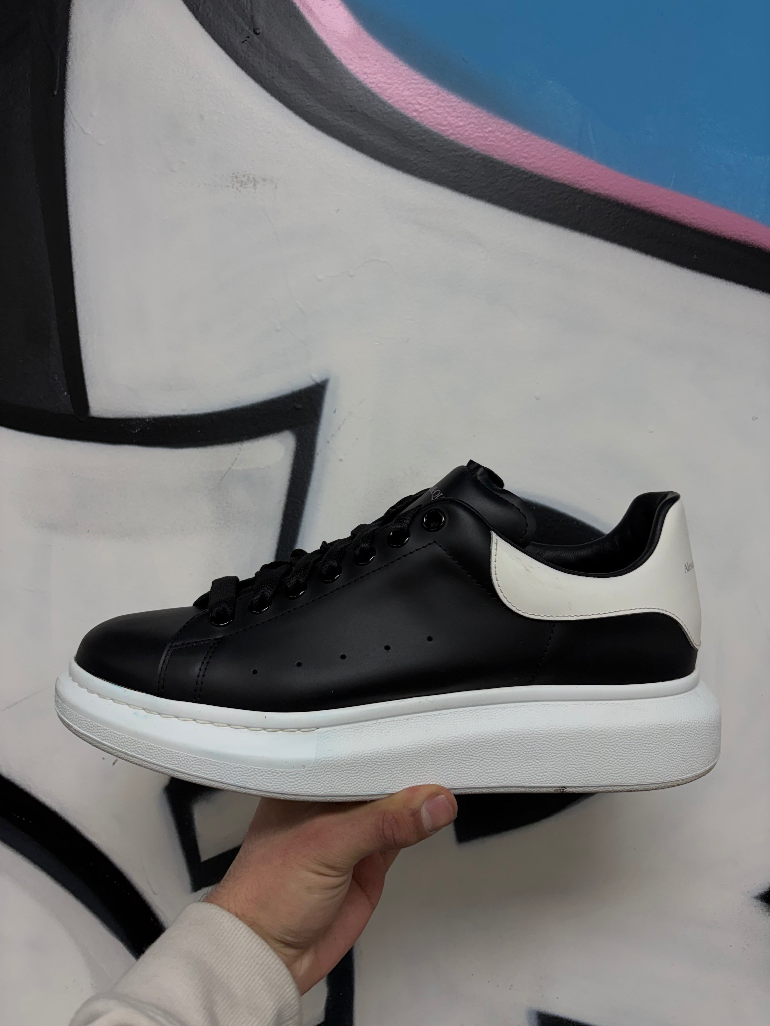 Alexander Mcqueen White Black Oversized Sneakers