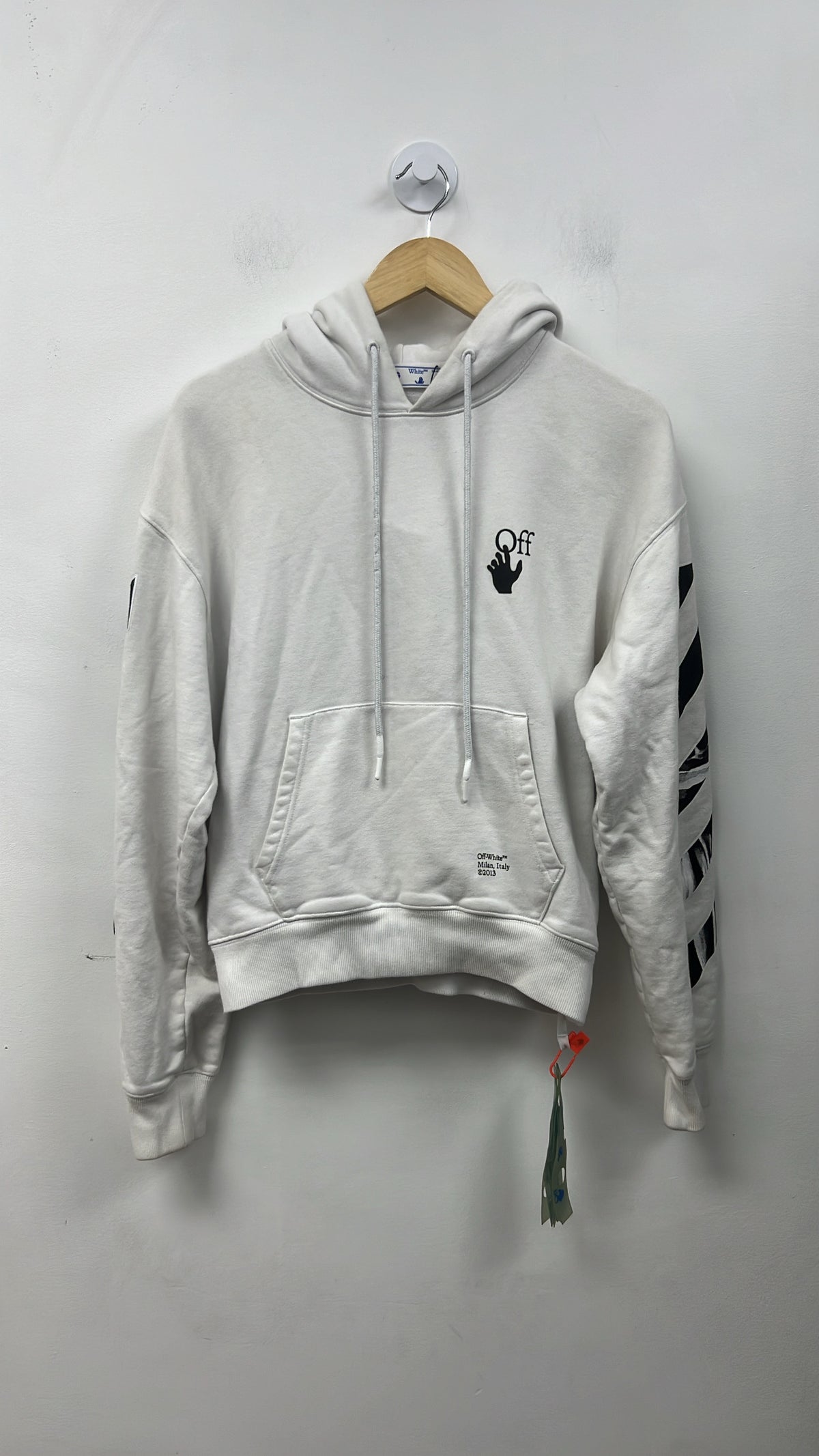 Off White White Arrows Logo Hoodie
