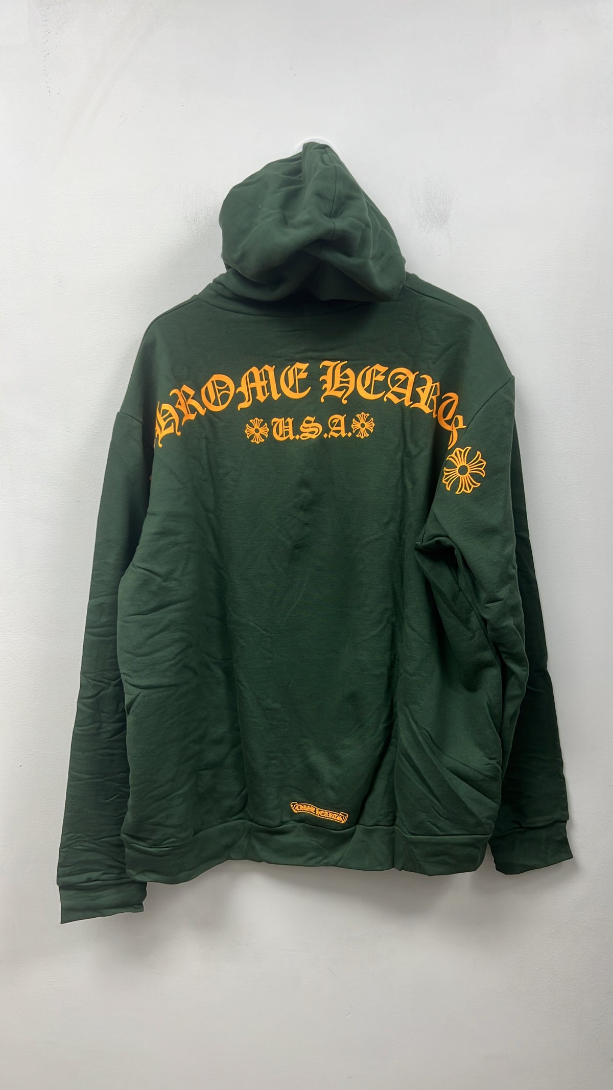 Chrome Hearts Green Orange T-Bar Hoodie