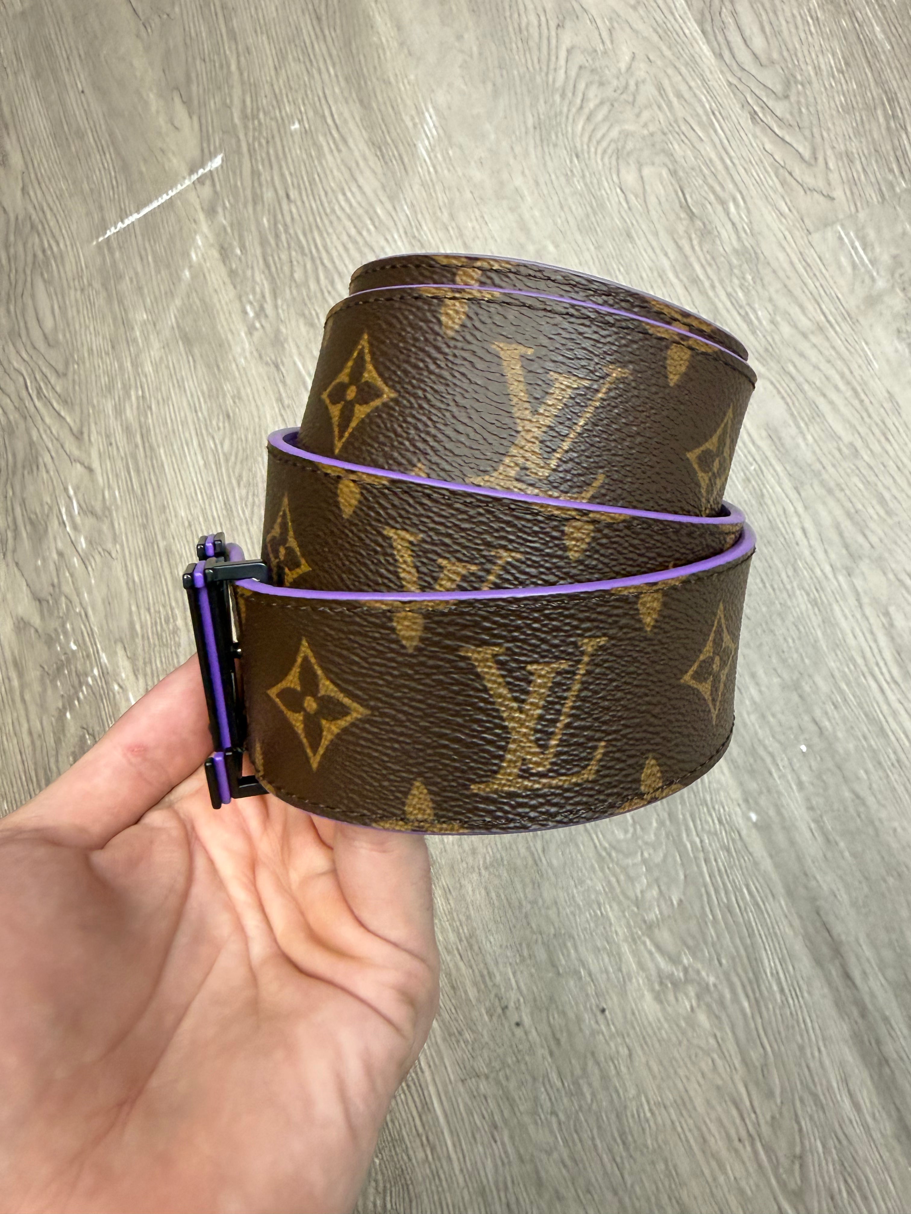 Louis Vuitton Brown Purple Monogram Belt