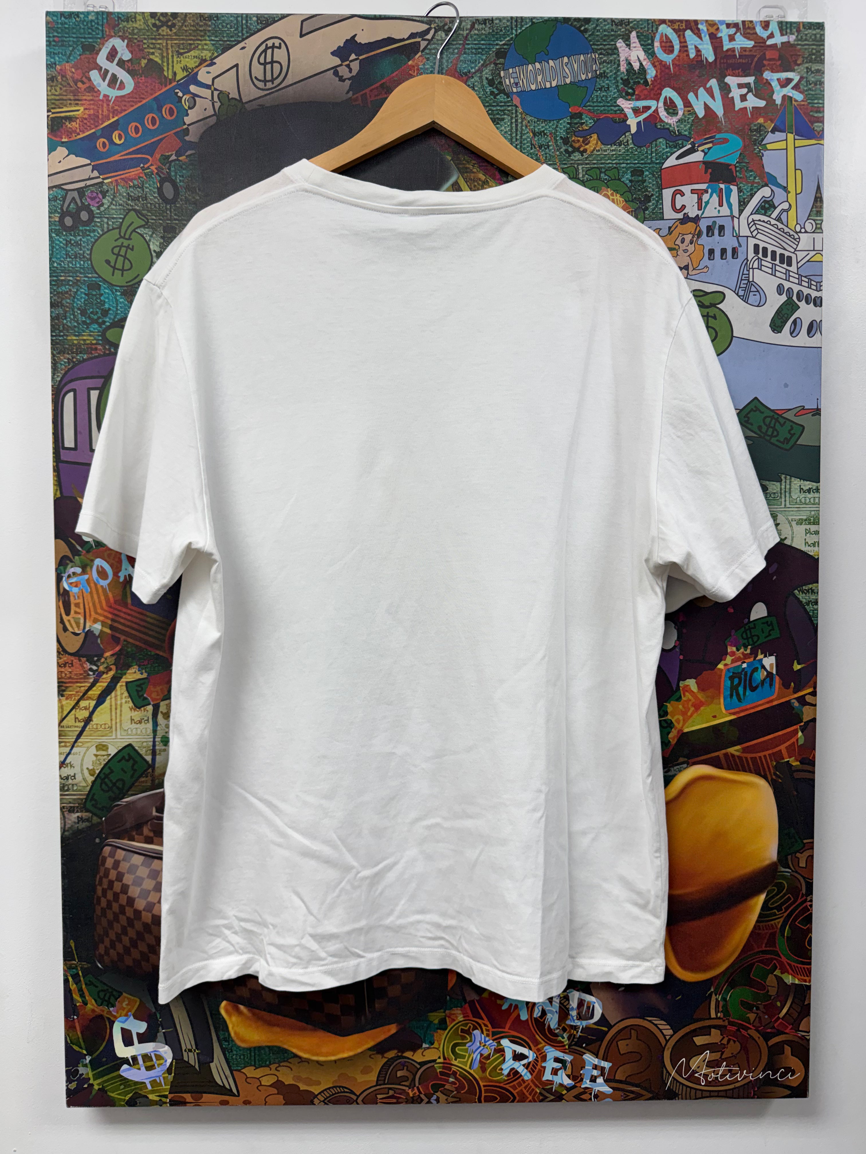 Loewe White Blue Pocket Anagram Tee