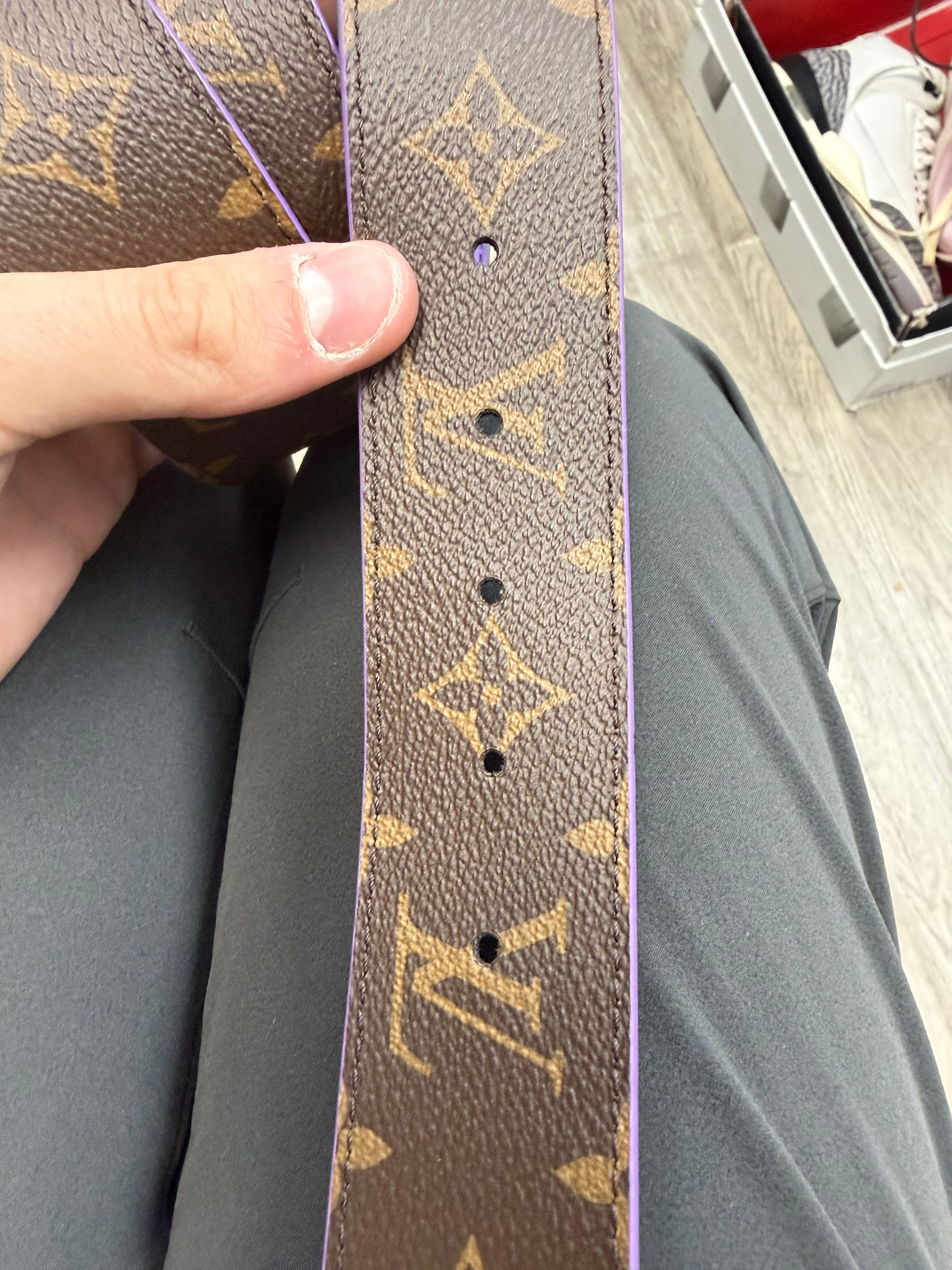 Louis Vuitton Brown Purple Monogram Belt