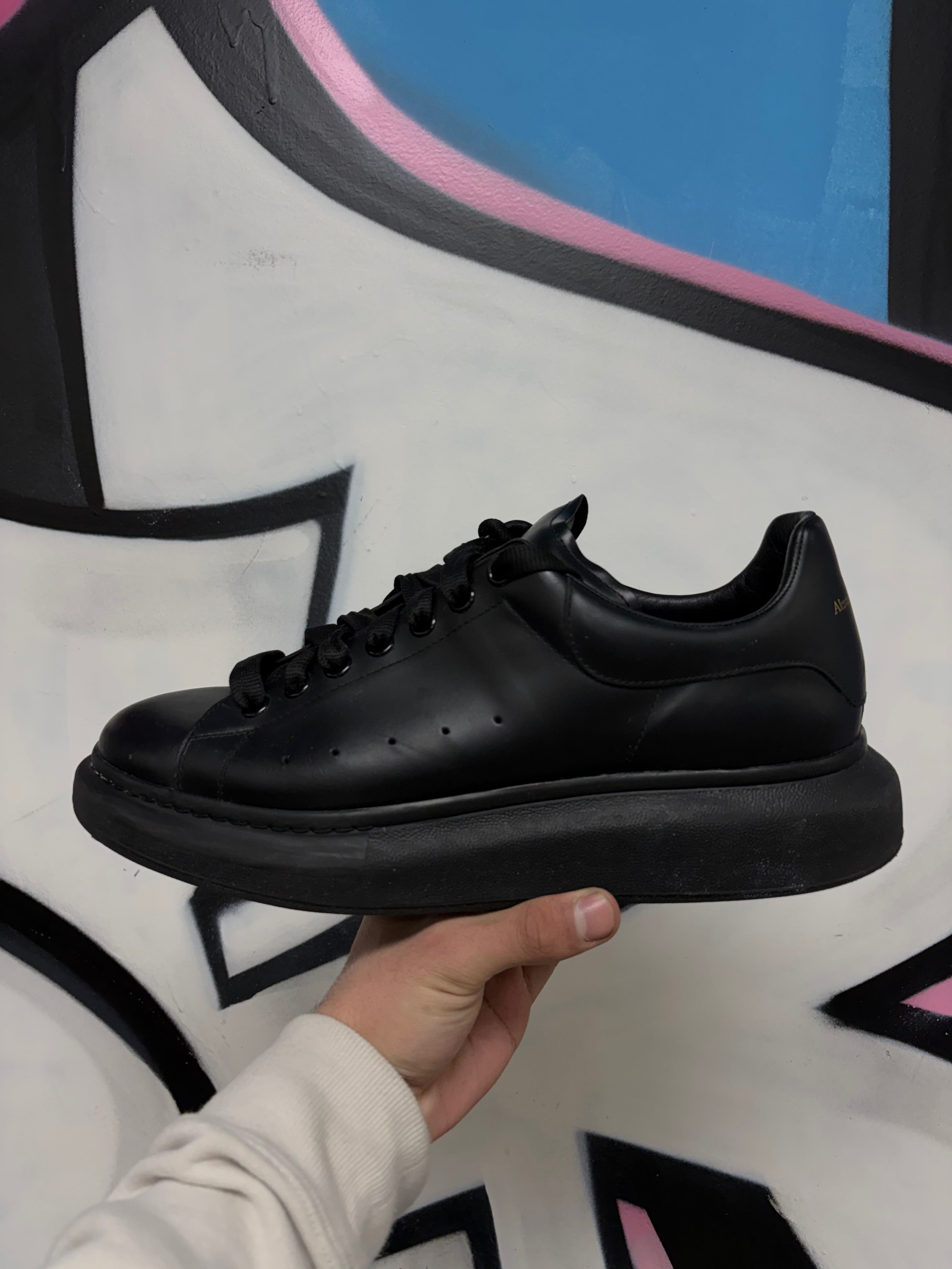 Alexander Mcqueen Triple Black Oversized Sneakers