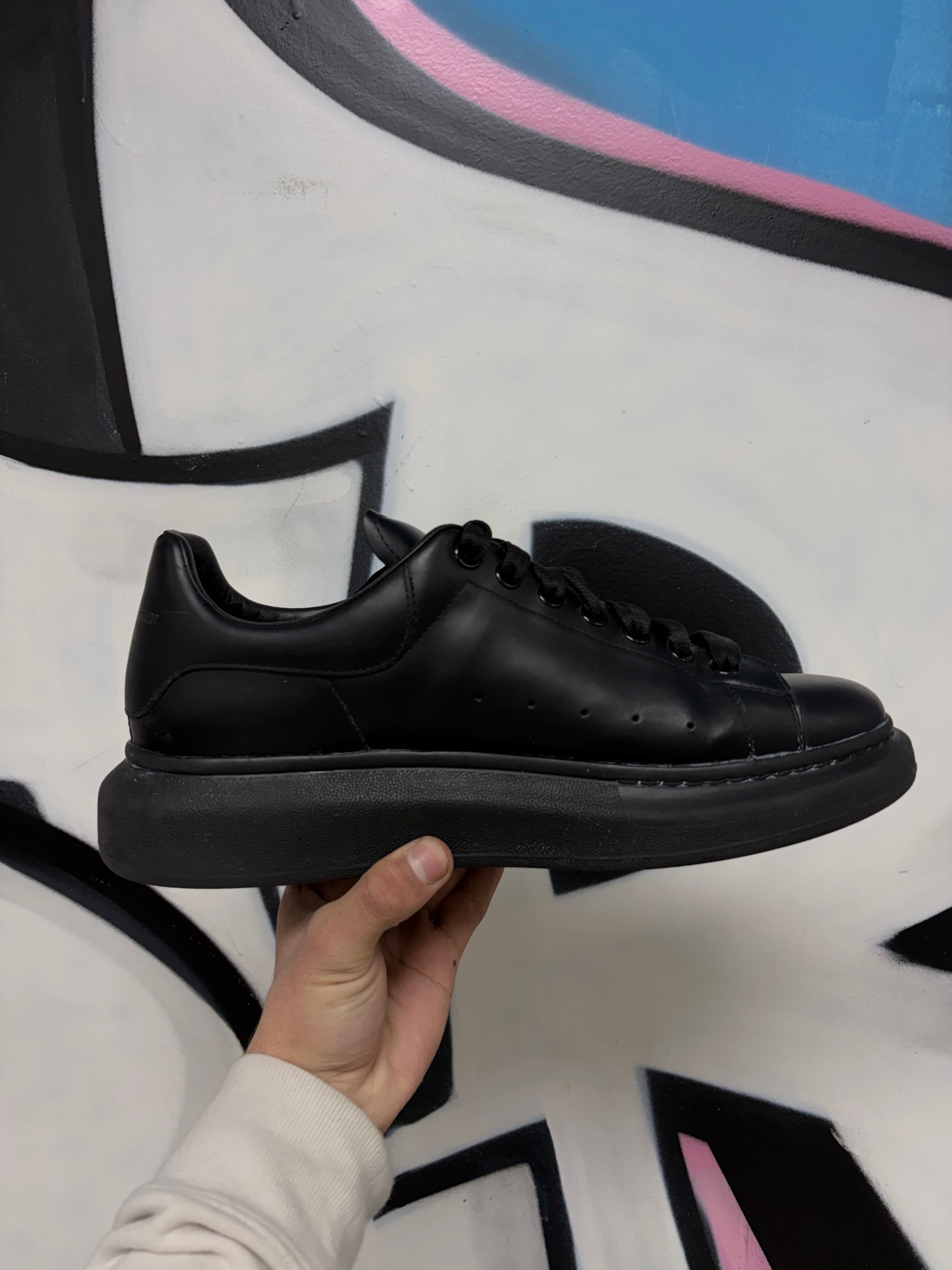 Alexander Mcqueen Triple Black Oversized Sneakers
