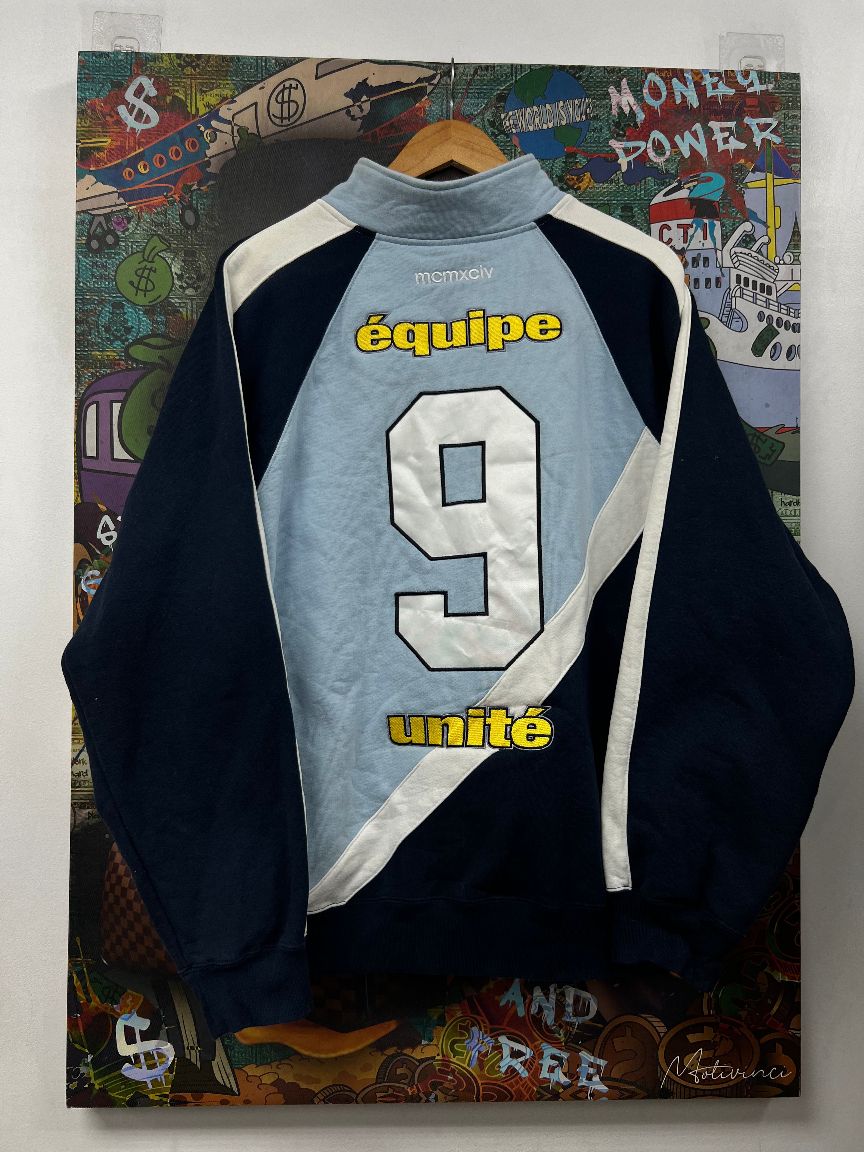 Supreme Navy Baby Blue Applique Quarter Zip
