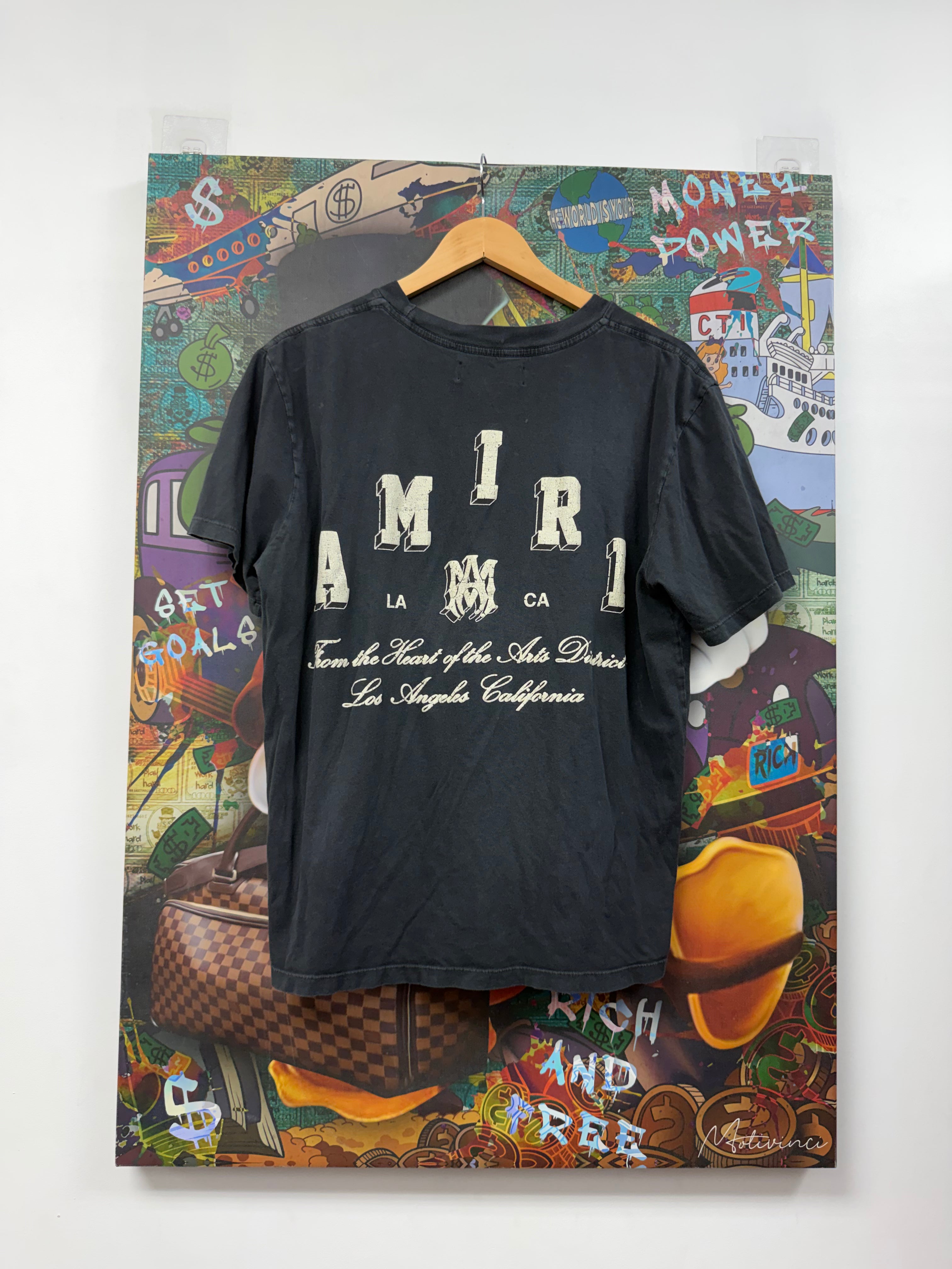 Amiri Black Collegiate Tee