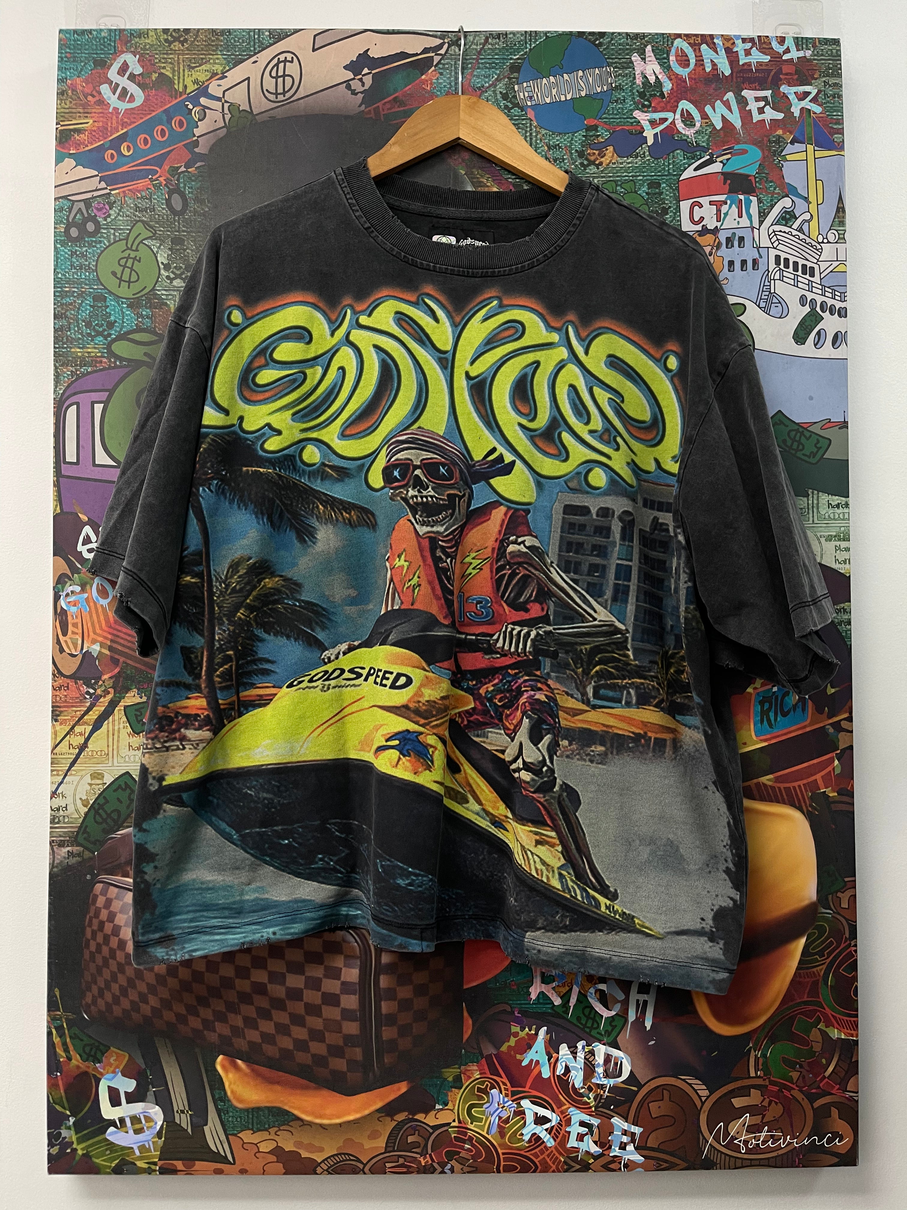 Godspeed Black Wash Wave Rider Tee