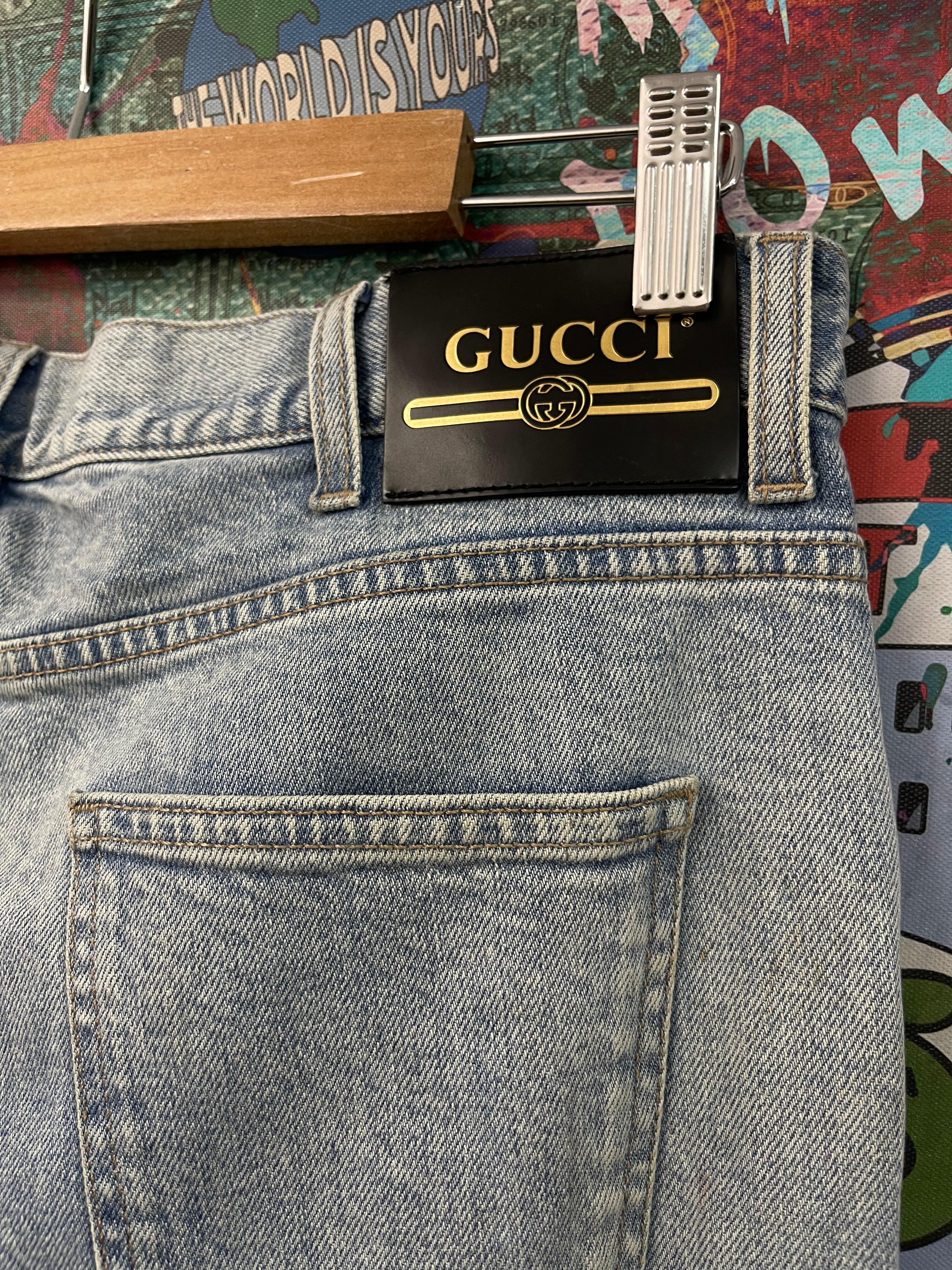 Gucci Light Wash Plain Jeans