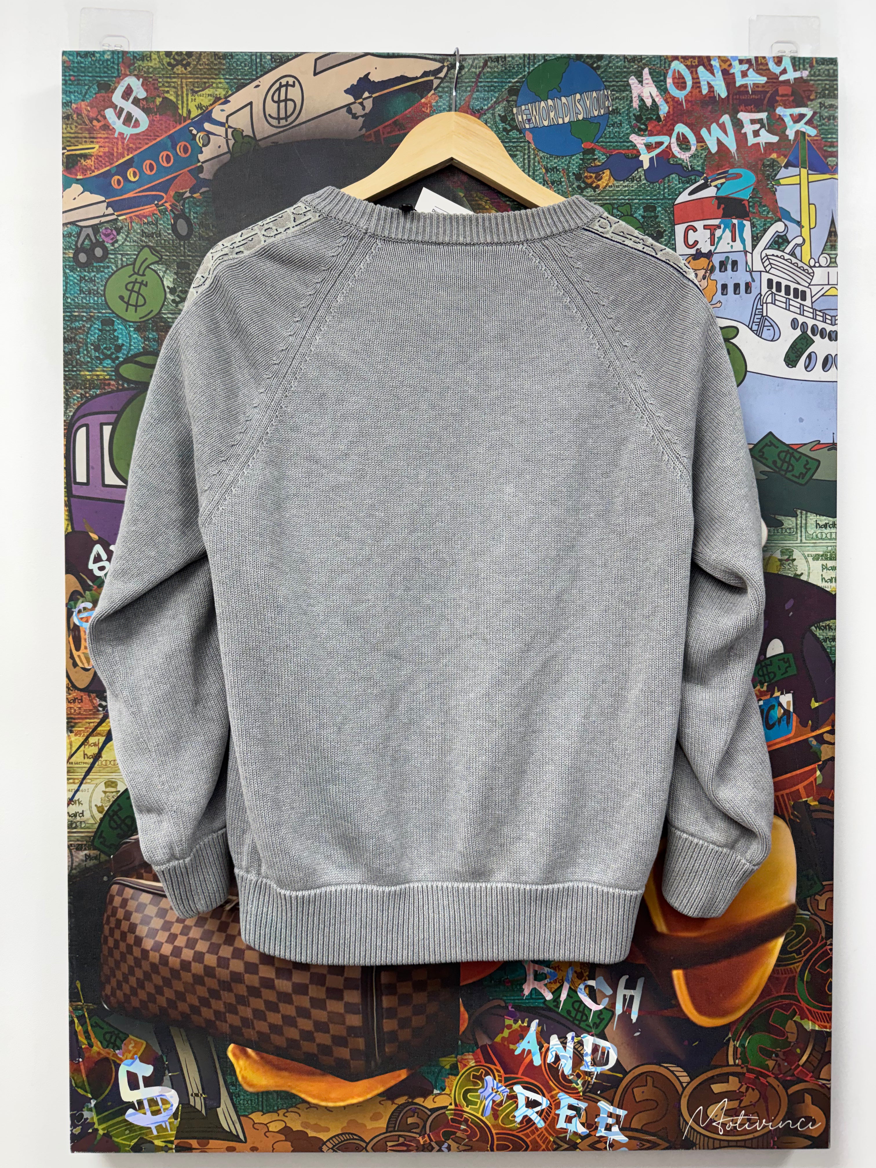 Dior Grey Oblique Knit Sweater