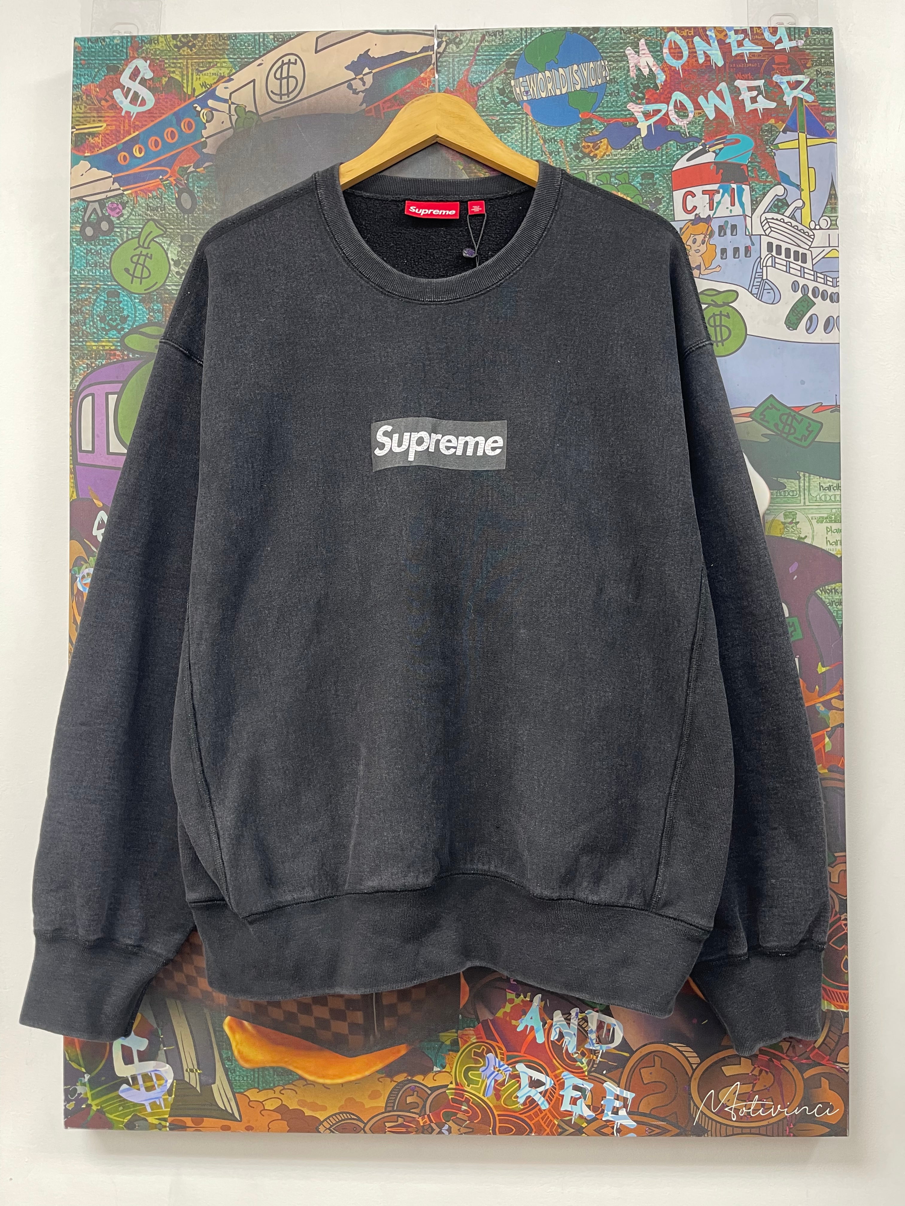 Supreme Washed Black Bogo Crewneck