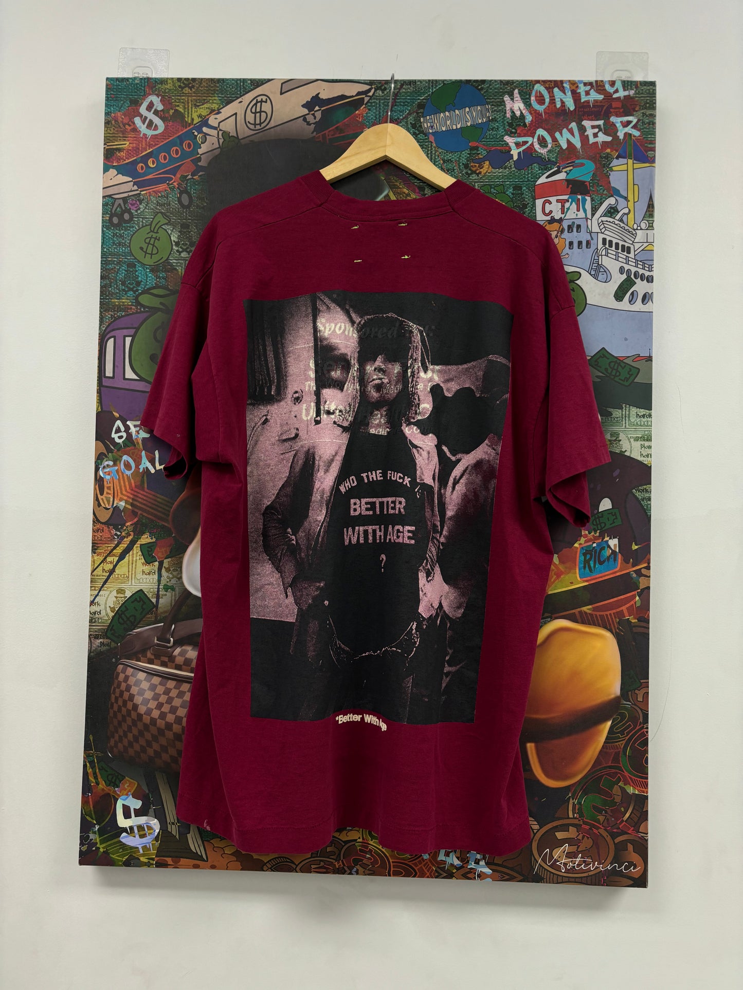 Better With Age Tee Maroon New XXL With Tags