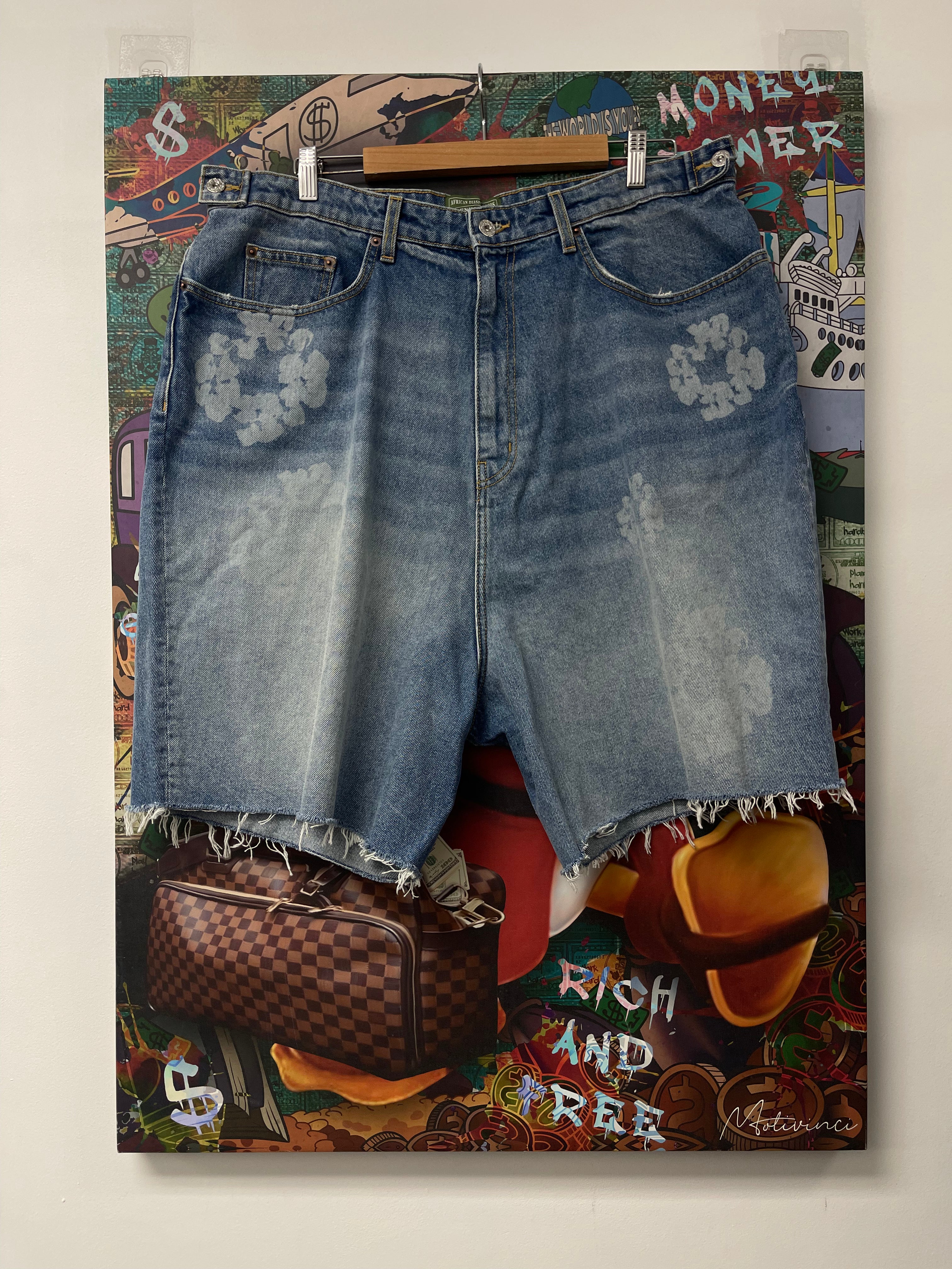 Denim Tears Jean Shorts Light Wash Tonal New With Tags