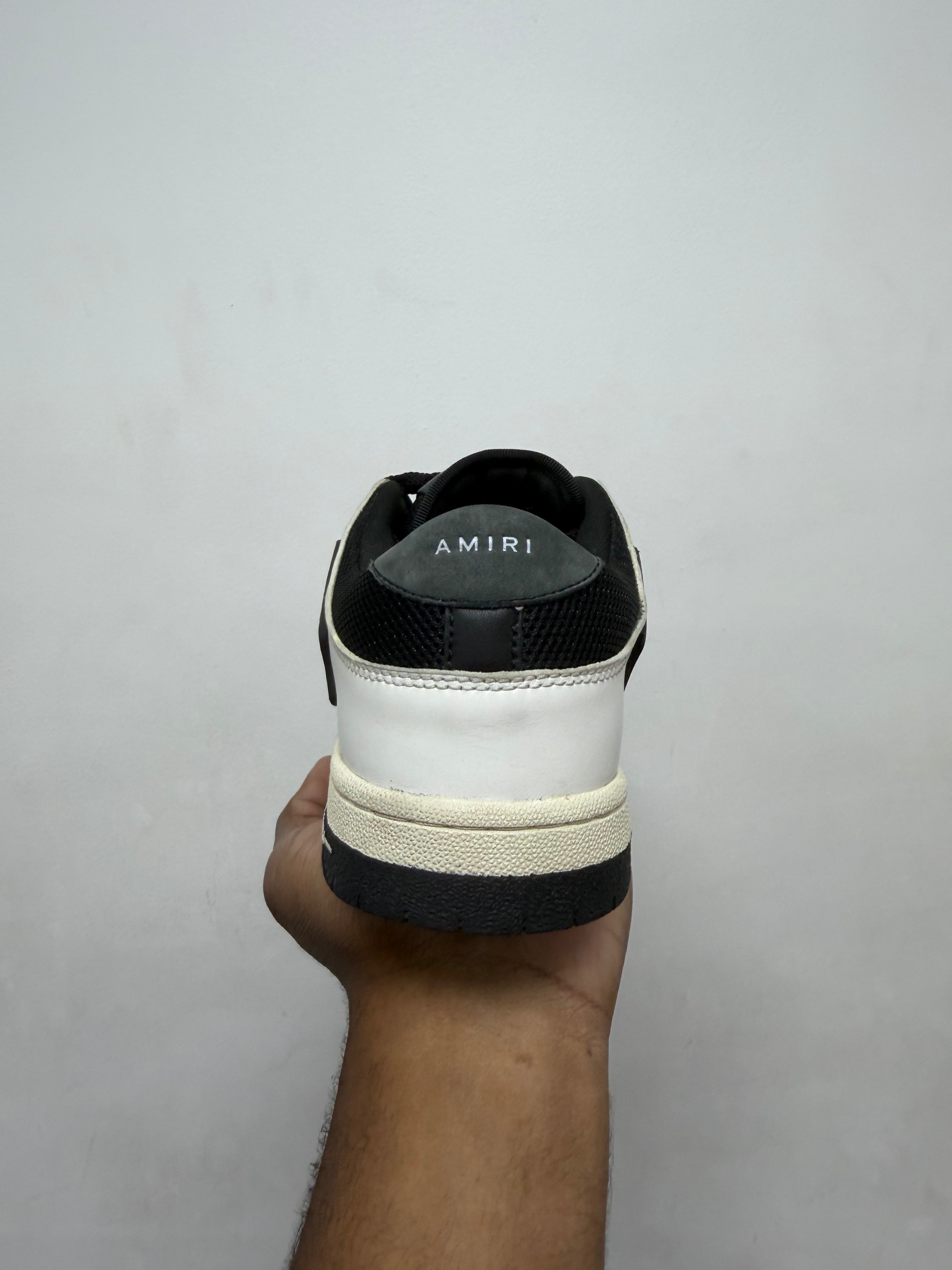 Amiri Black Mesh Skel Top Low Sneakers