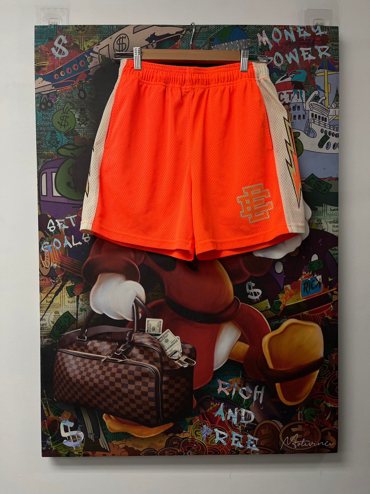 EE Orange Thunderbolt Shorts Used