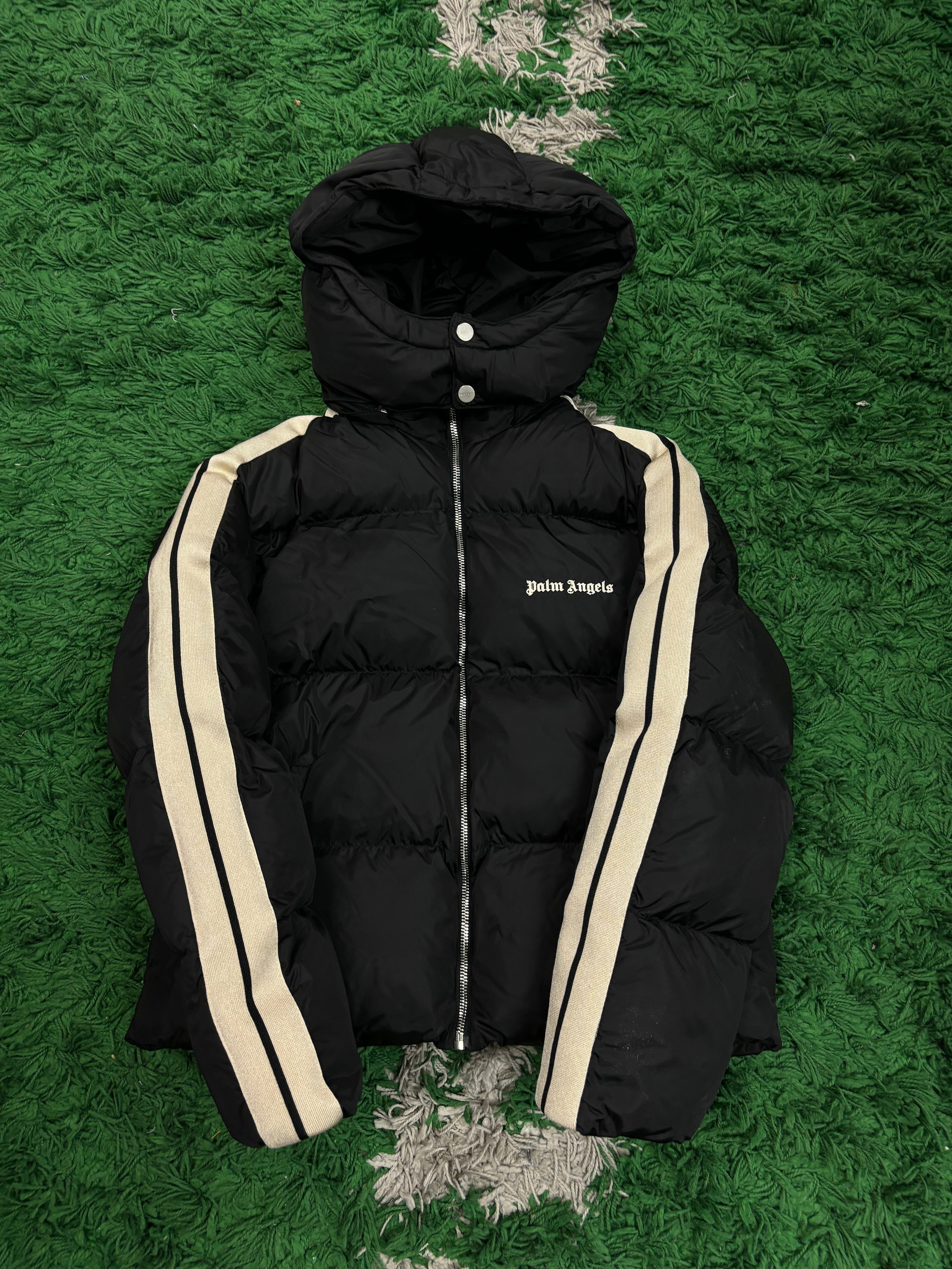 Palm Angels Jacket Black Cream Used 12Y (XXS) N/A