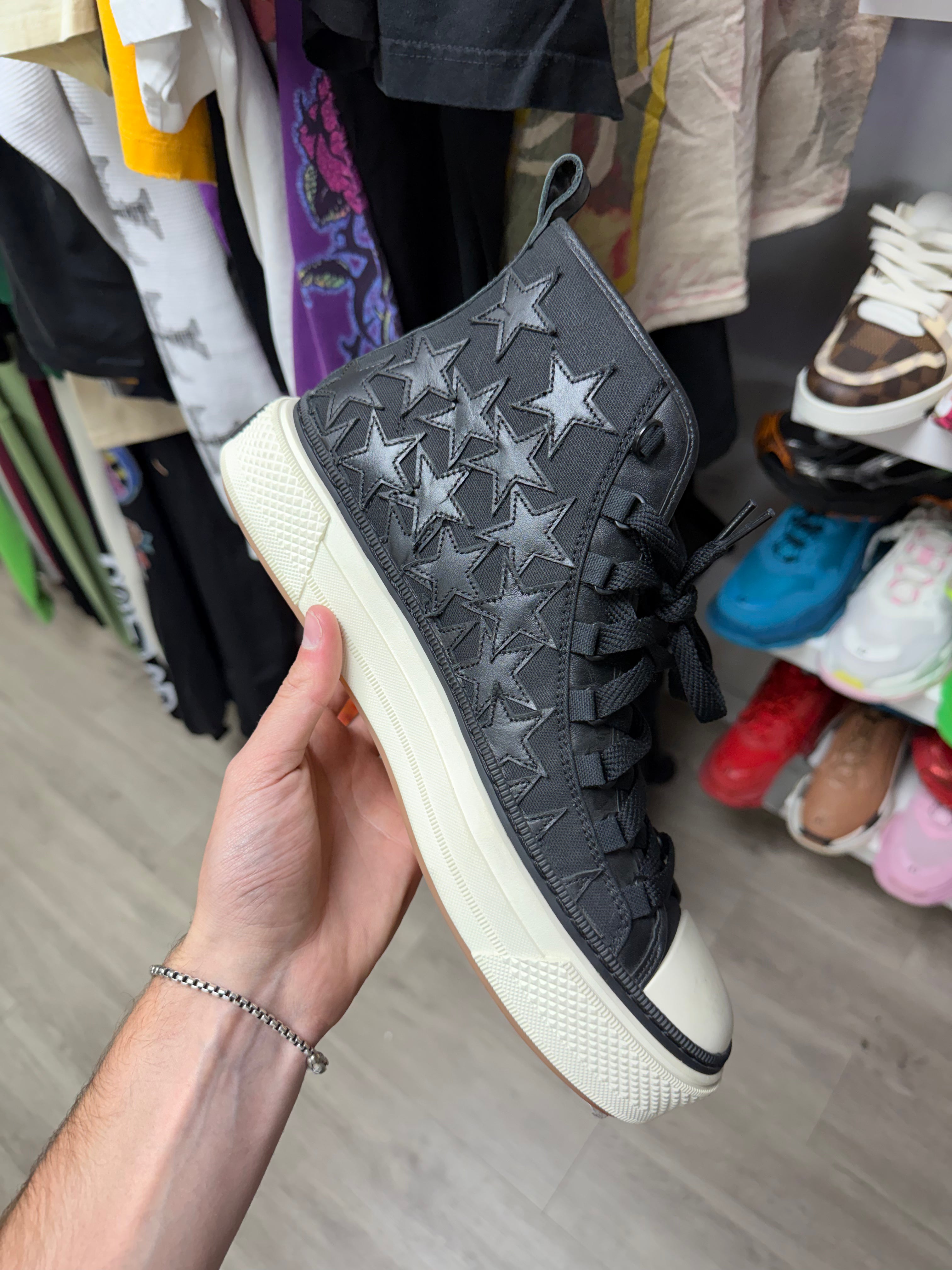 Amiri Star Sneaker Hi Black New 45 (US 12) With Box