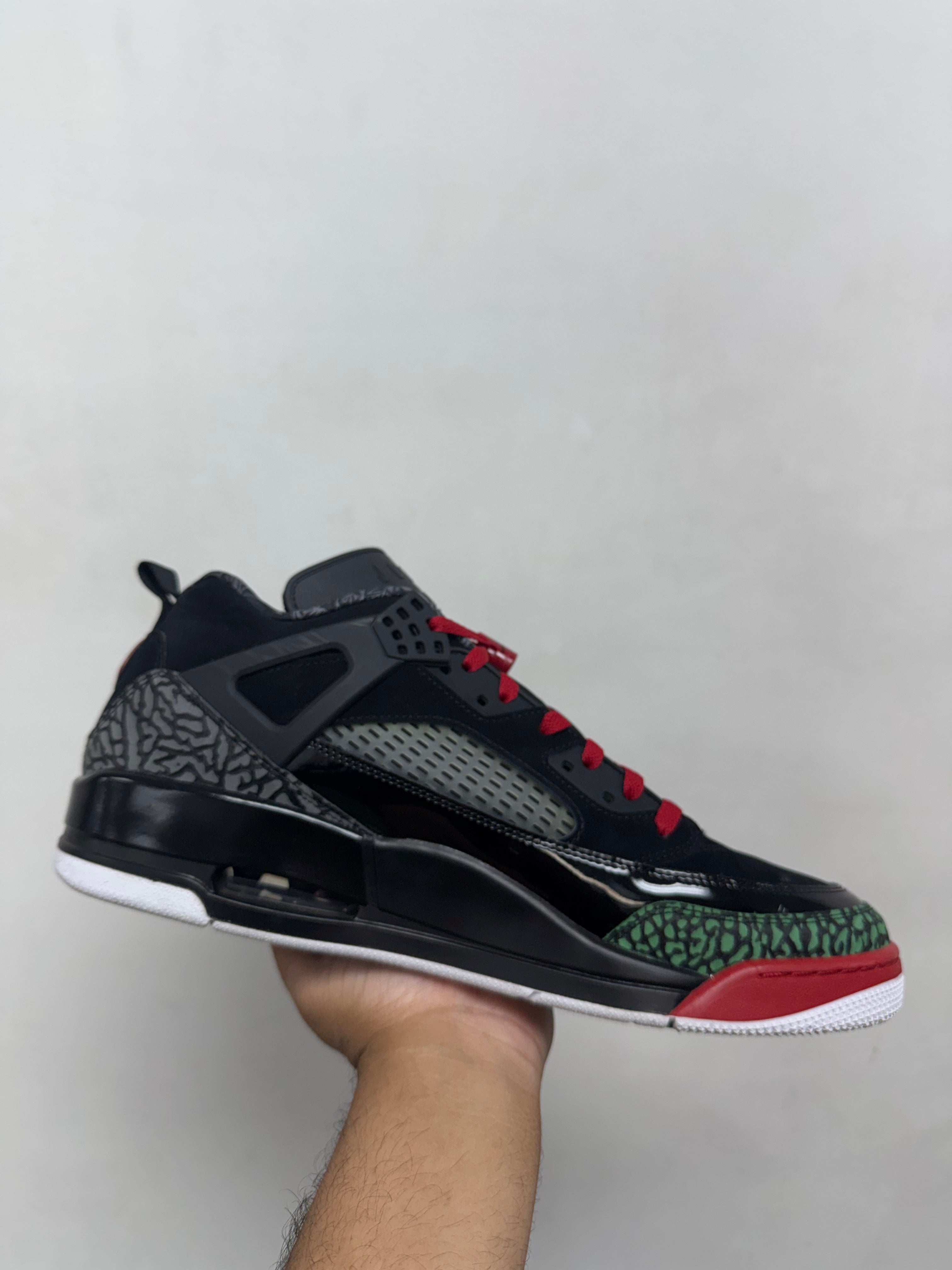 Jordan Black Spizike Black Green Red Sneakers