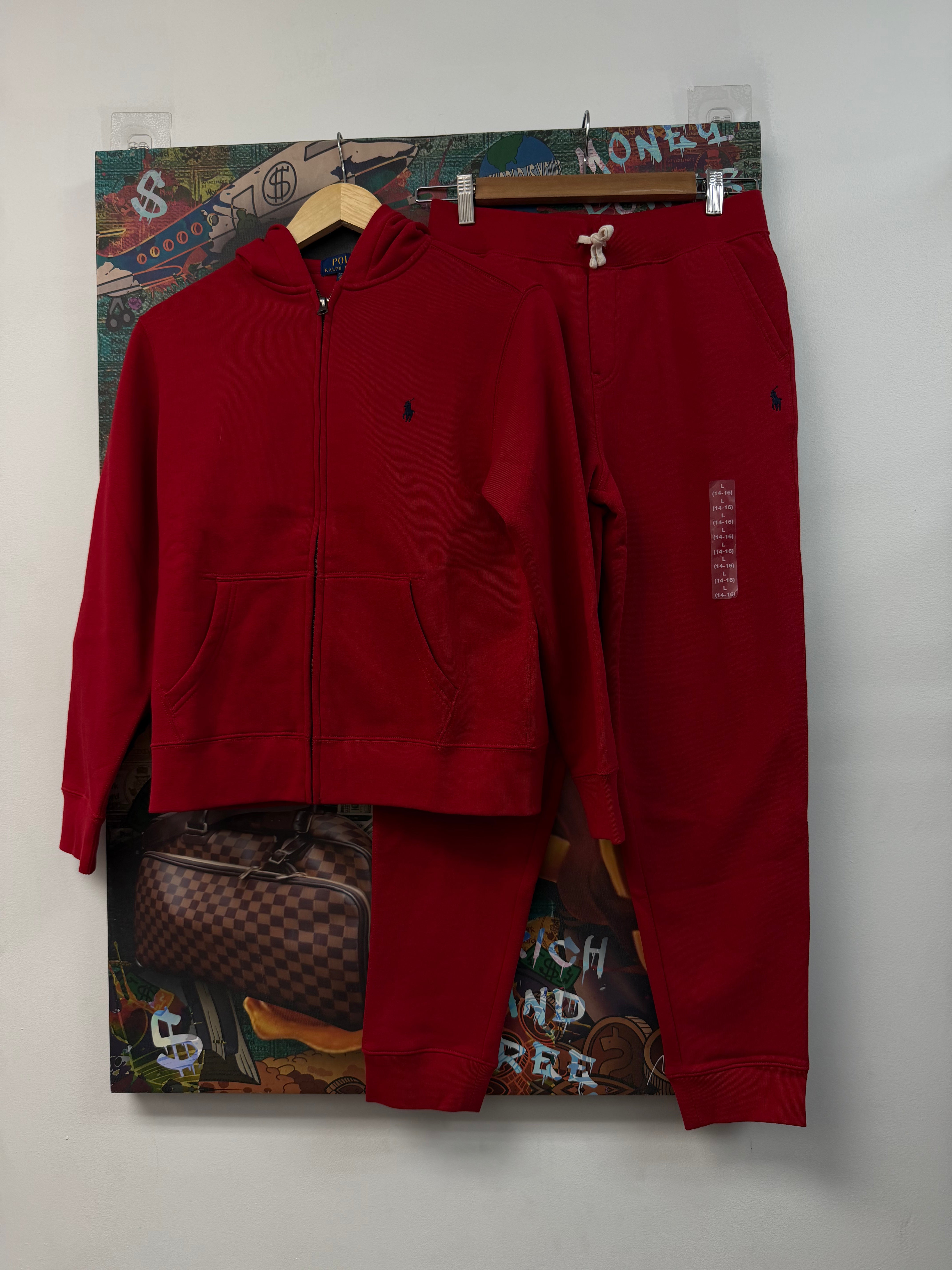 Polo Kid's Red Navy (Fits M XXS-XS) Sweatsuit