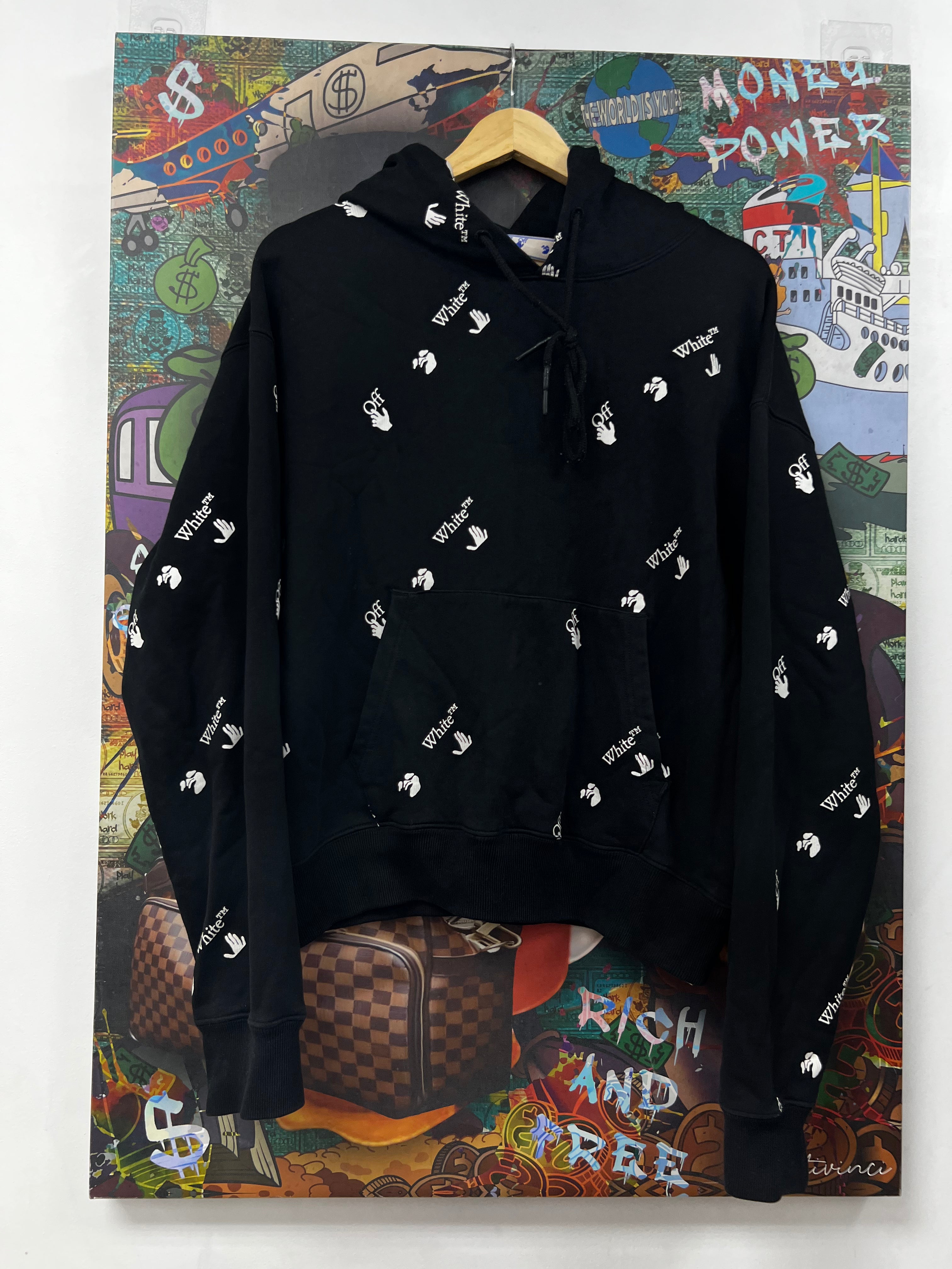 Off White Black White Monogram Hoodie
