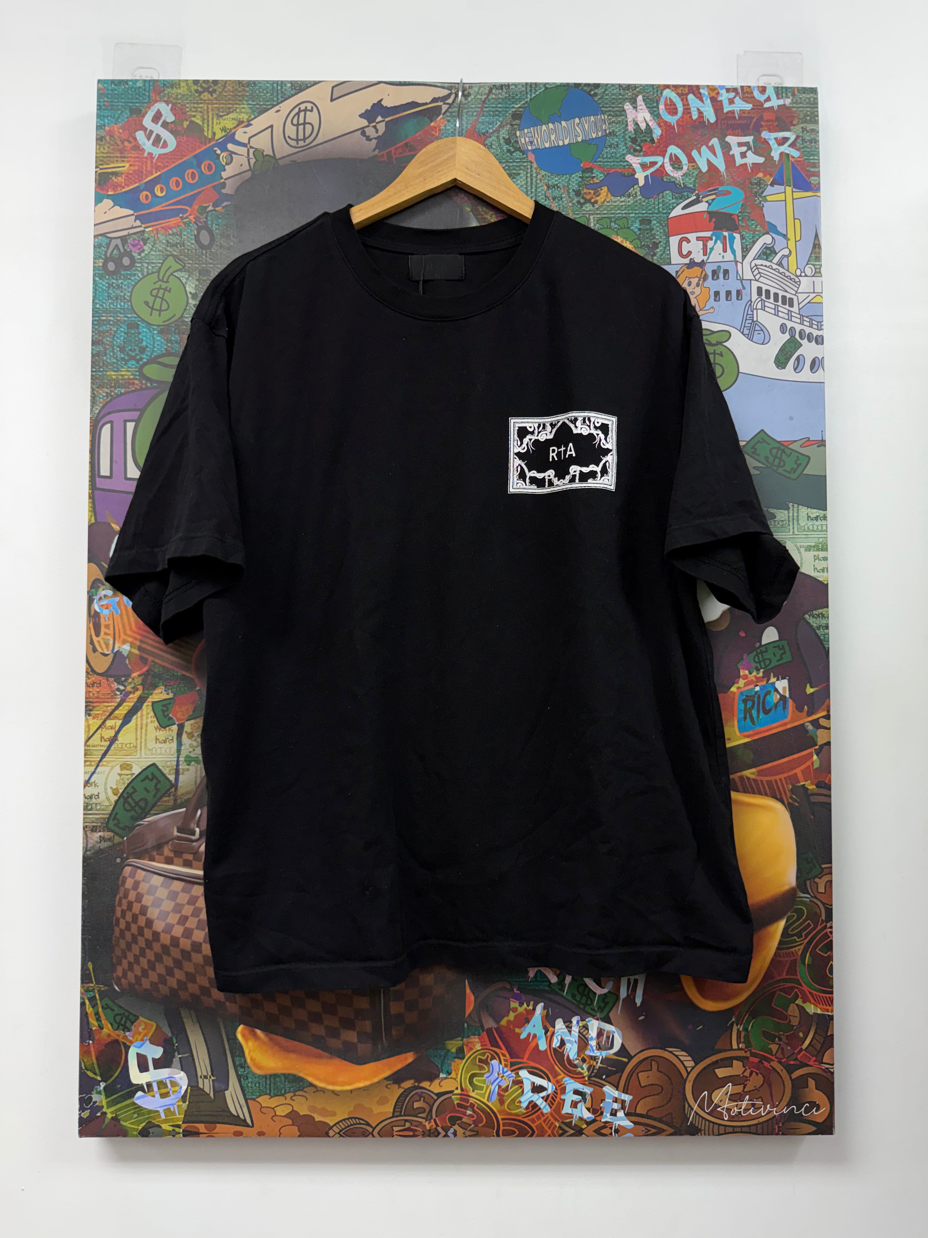 RTA Black White Painting Tee