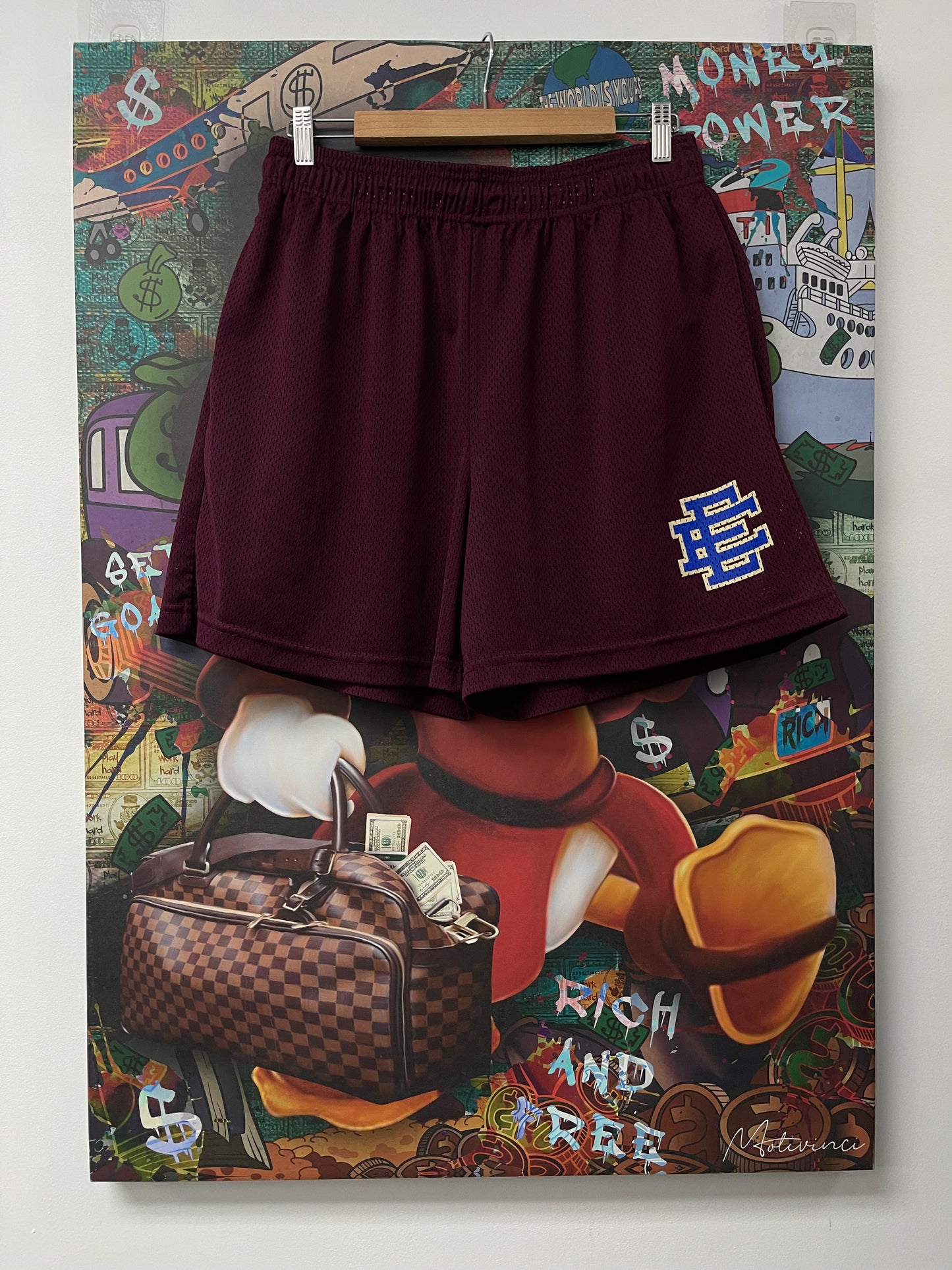 EE Shorts Maroon Blue Used