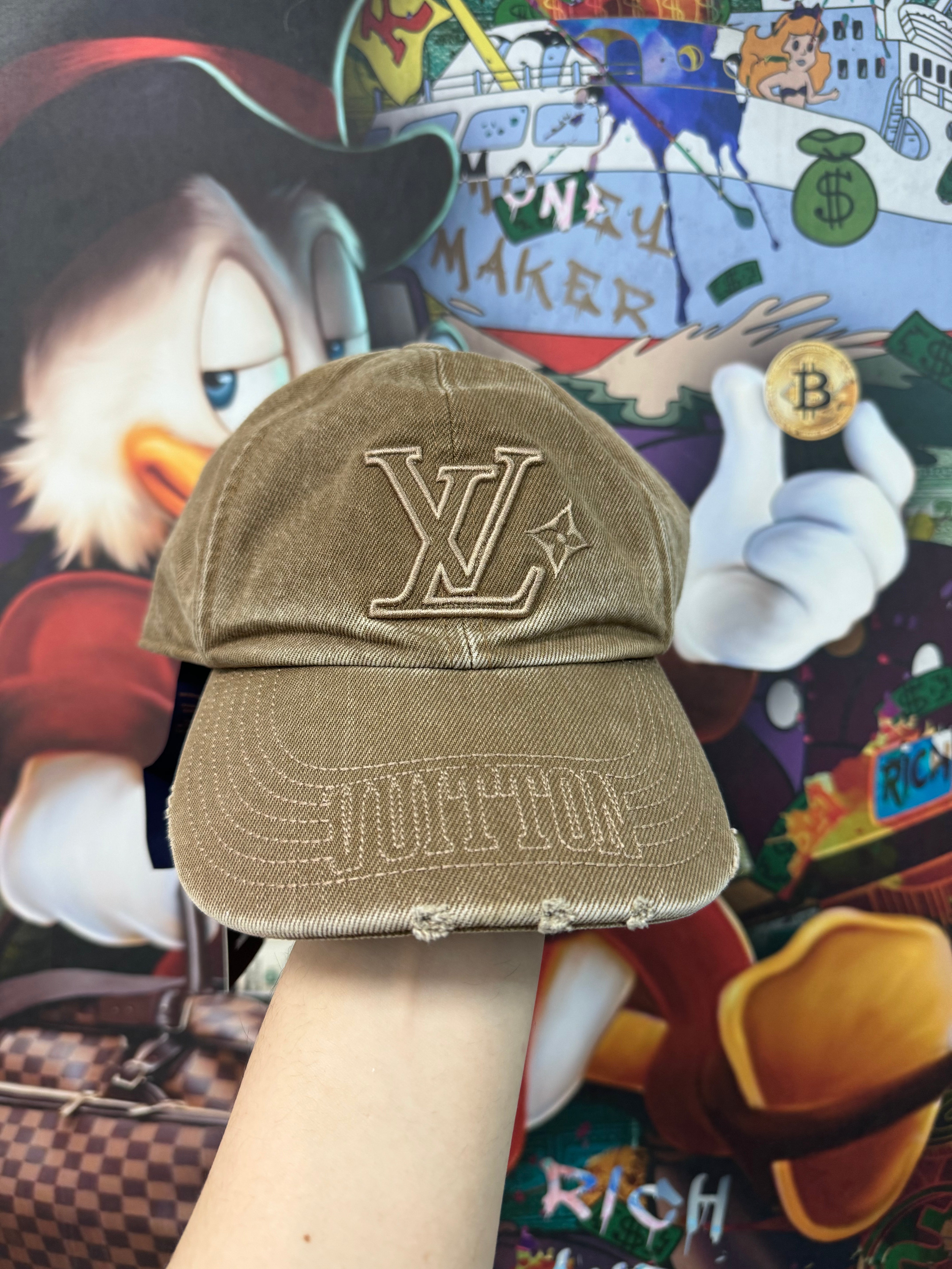 Louis Vuitton Tan Denim Wash Logo Cap