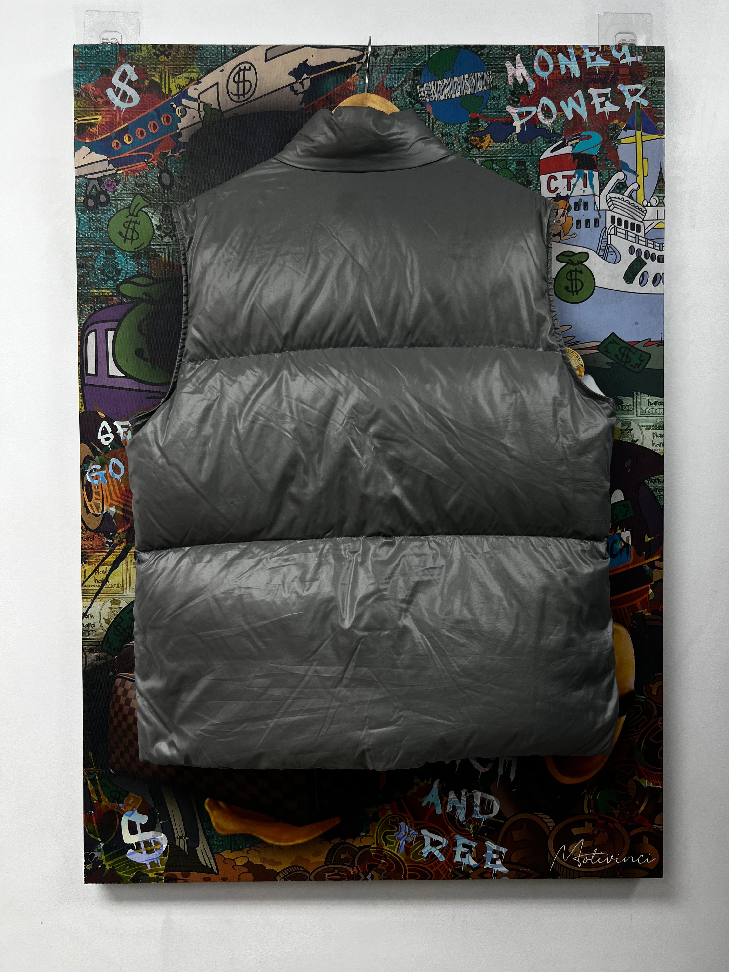 Moncler Grey Black Patch (4) Puffer Vest