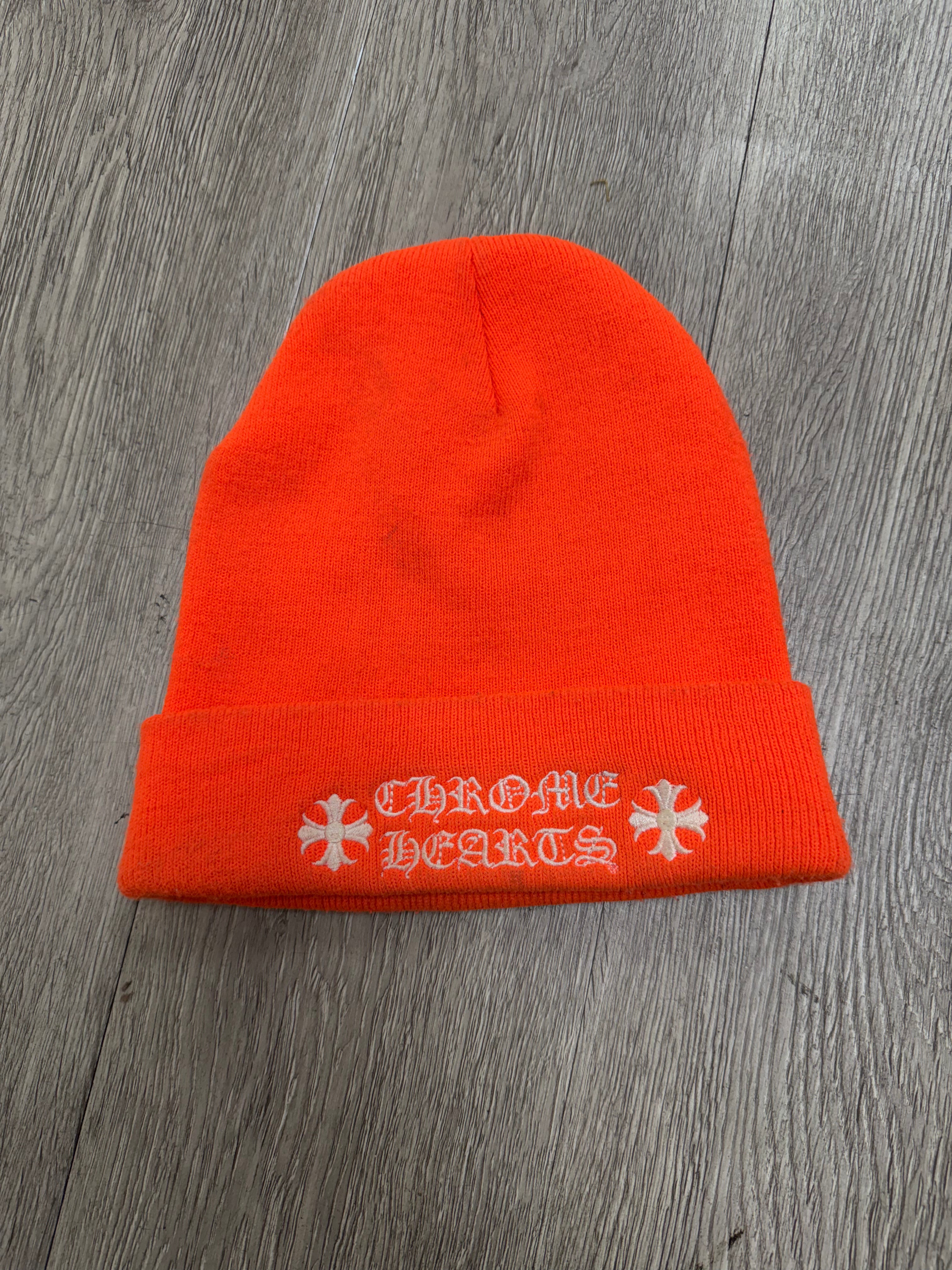 Chrome Hearts Orange White Classic Beanie