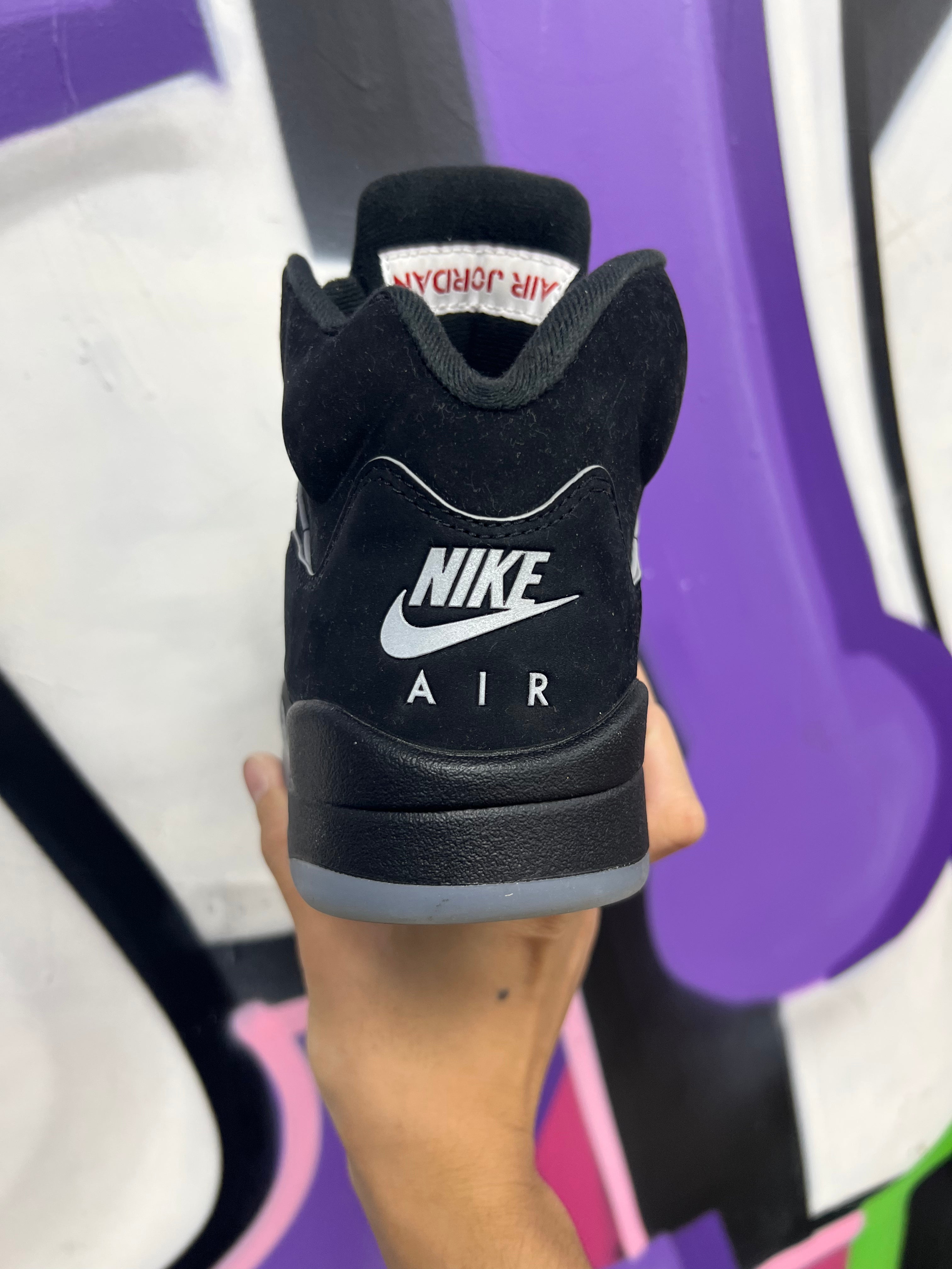 Jordan 5 Black Metallic Sneakers