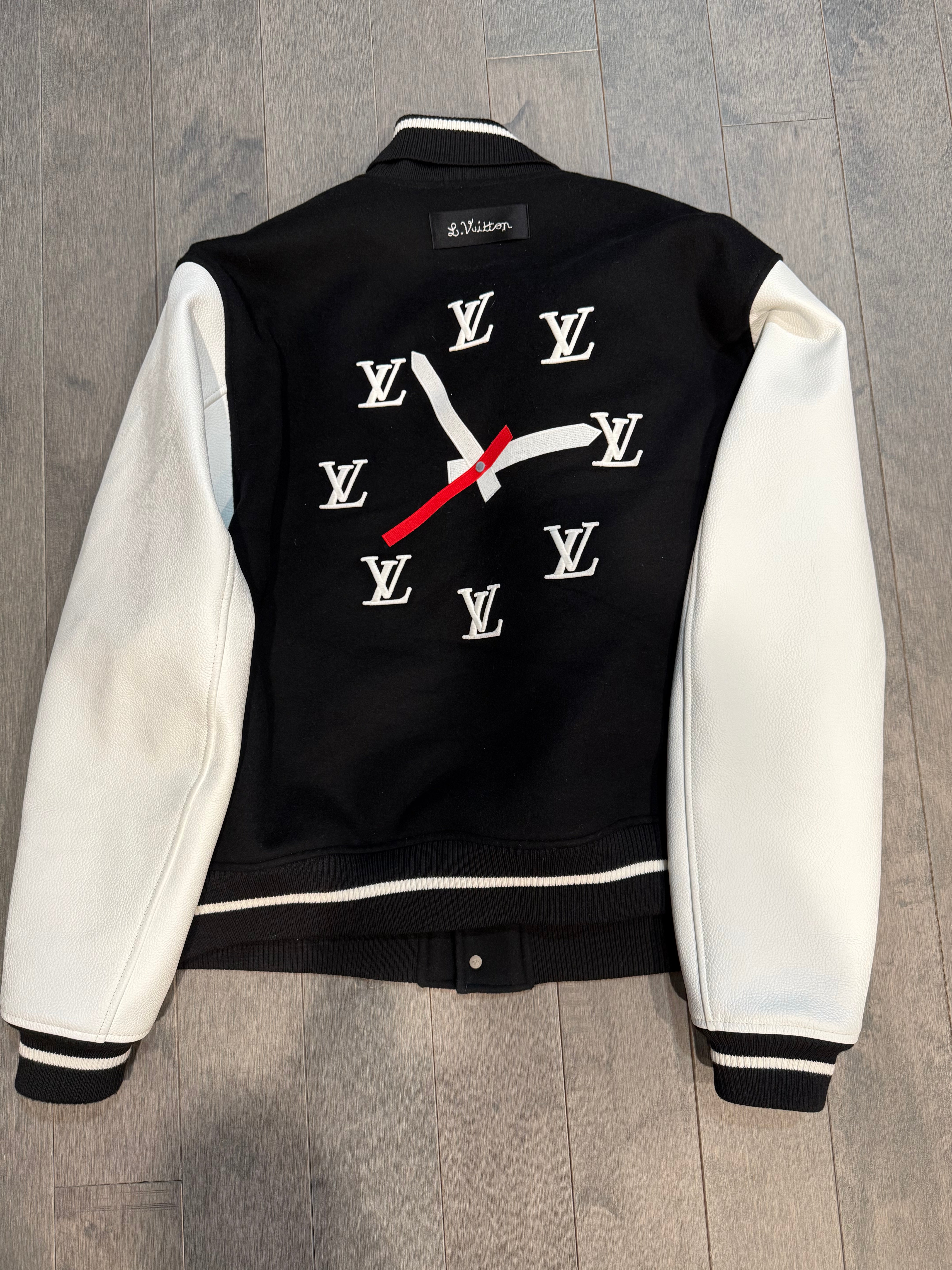 LV Puppet Varsity Jacket Black Used 58 N/A