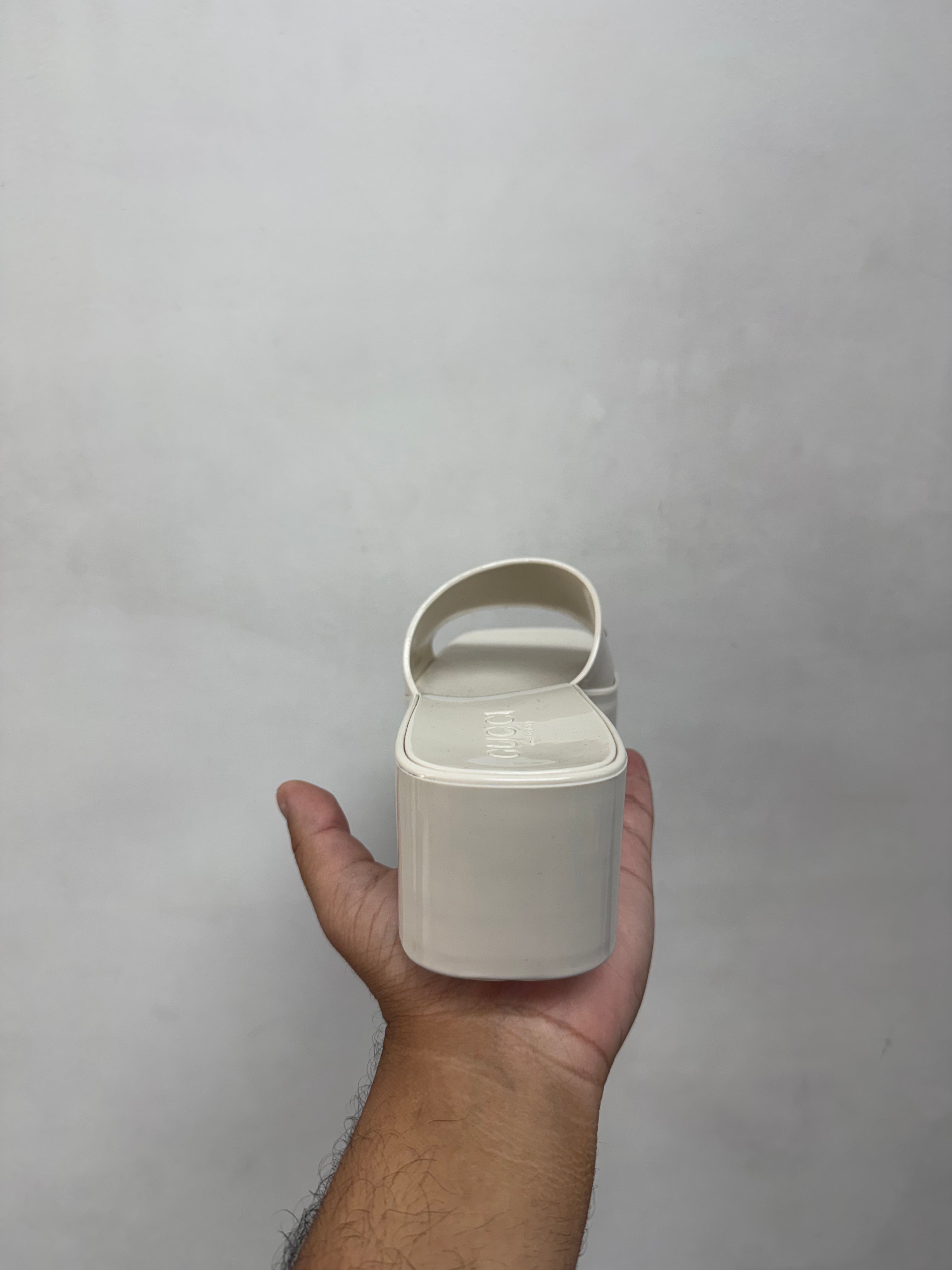 Gucci Cream Platform Slides