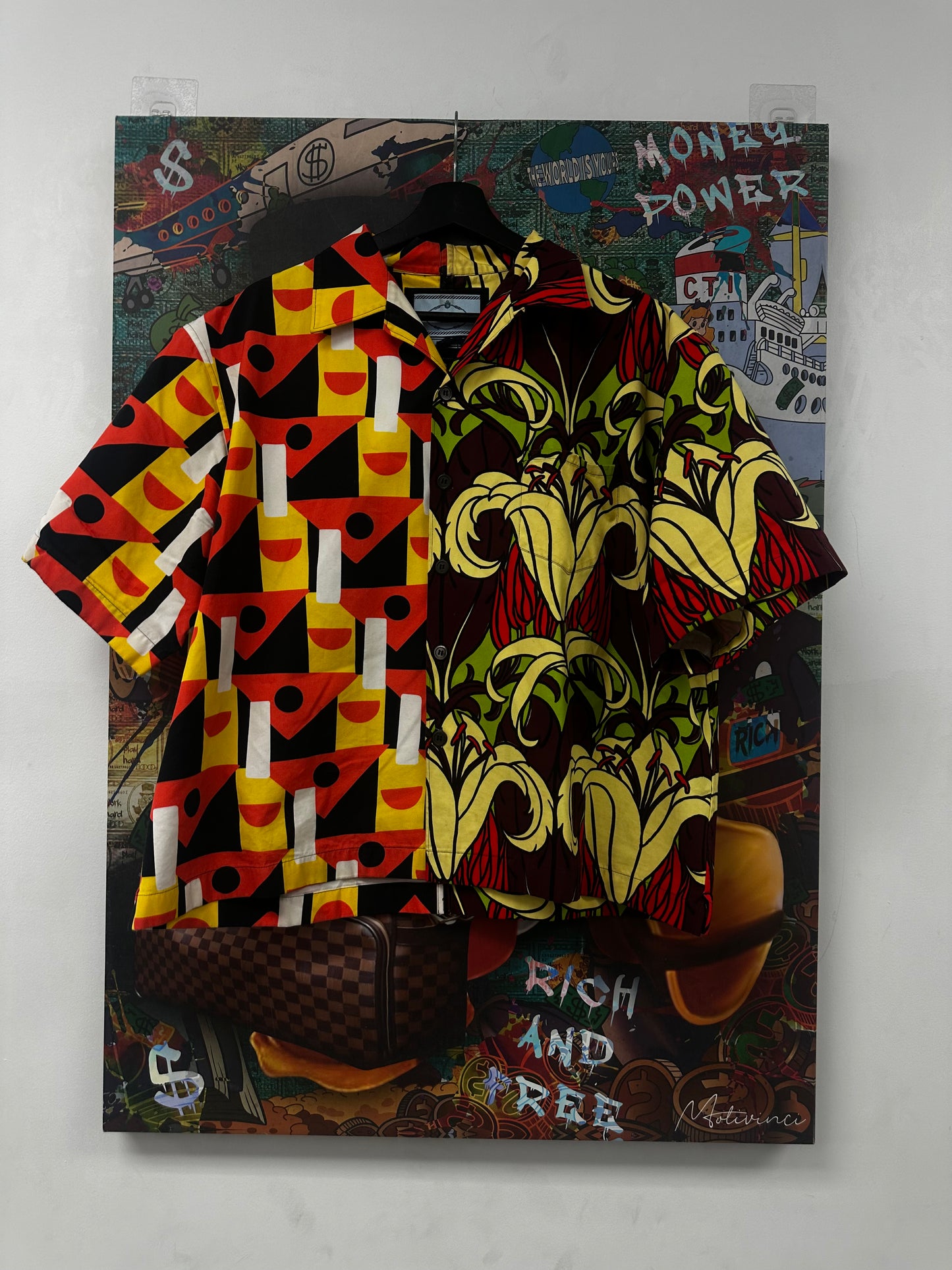 Prada Double Match Red Yellow Used XL