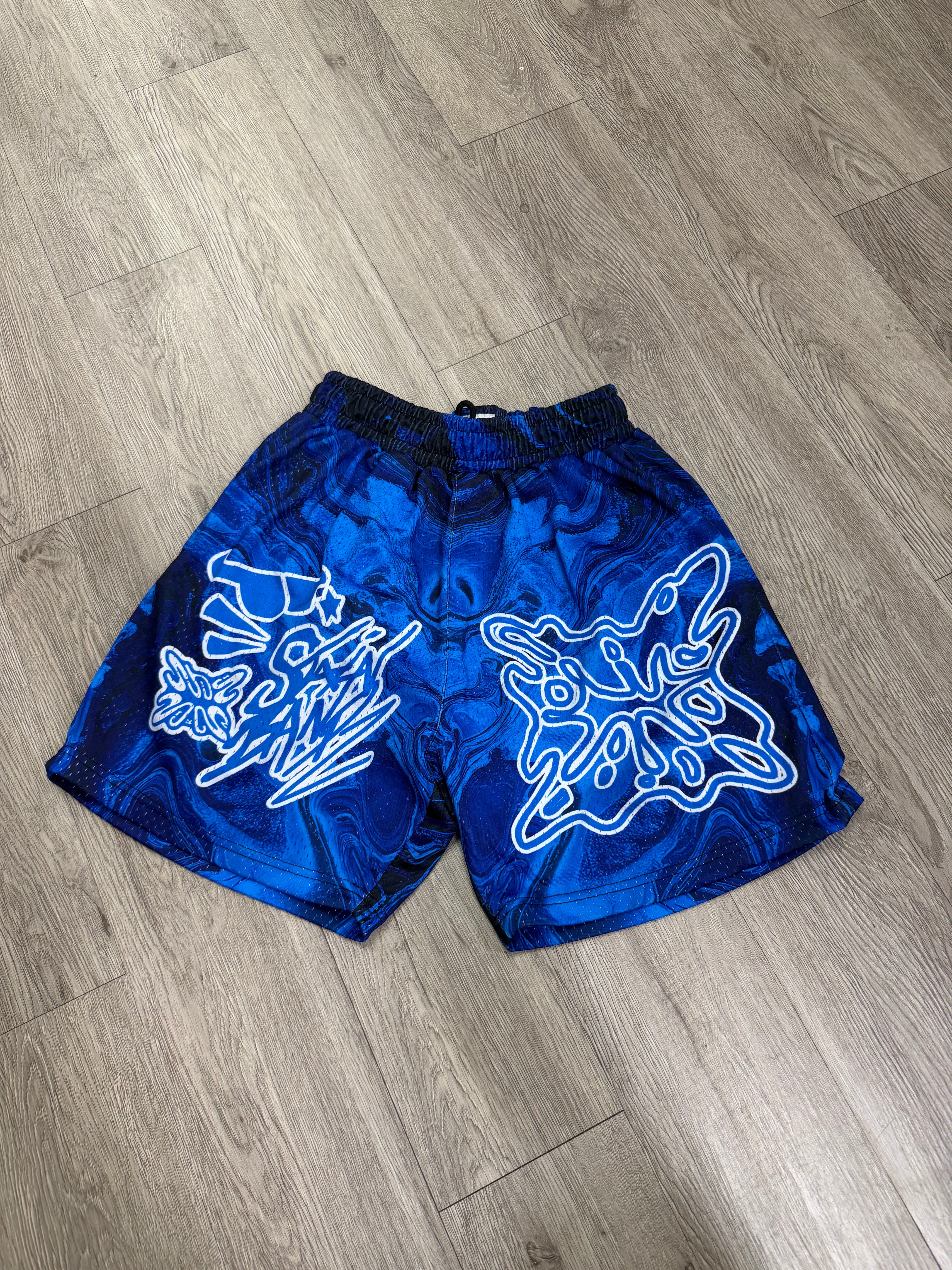 SB Studios Blue White Shorts