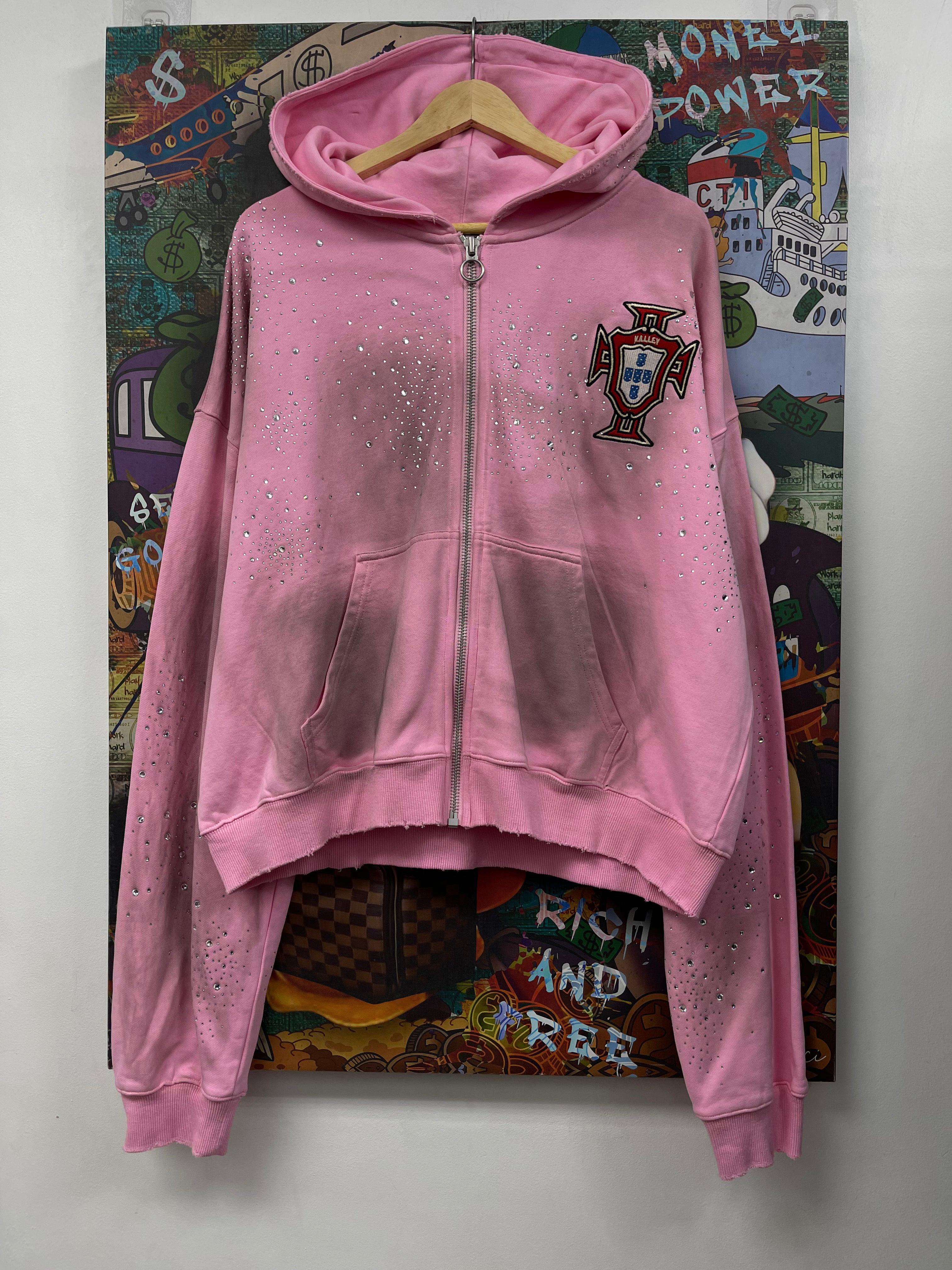 Vale Pink Cluster Zip Up