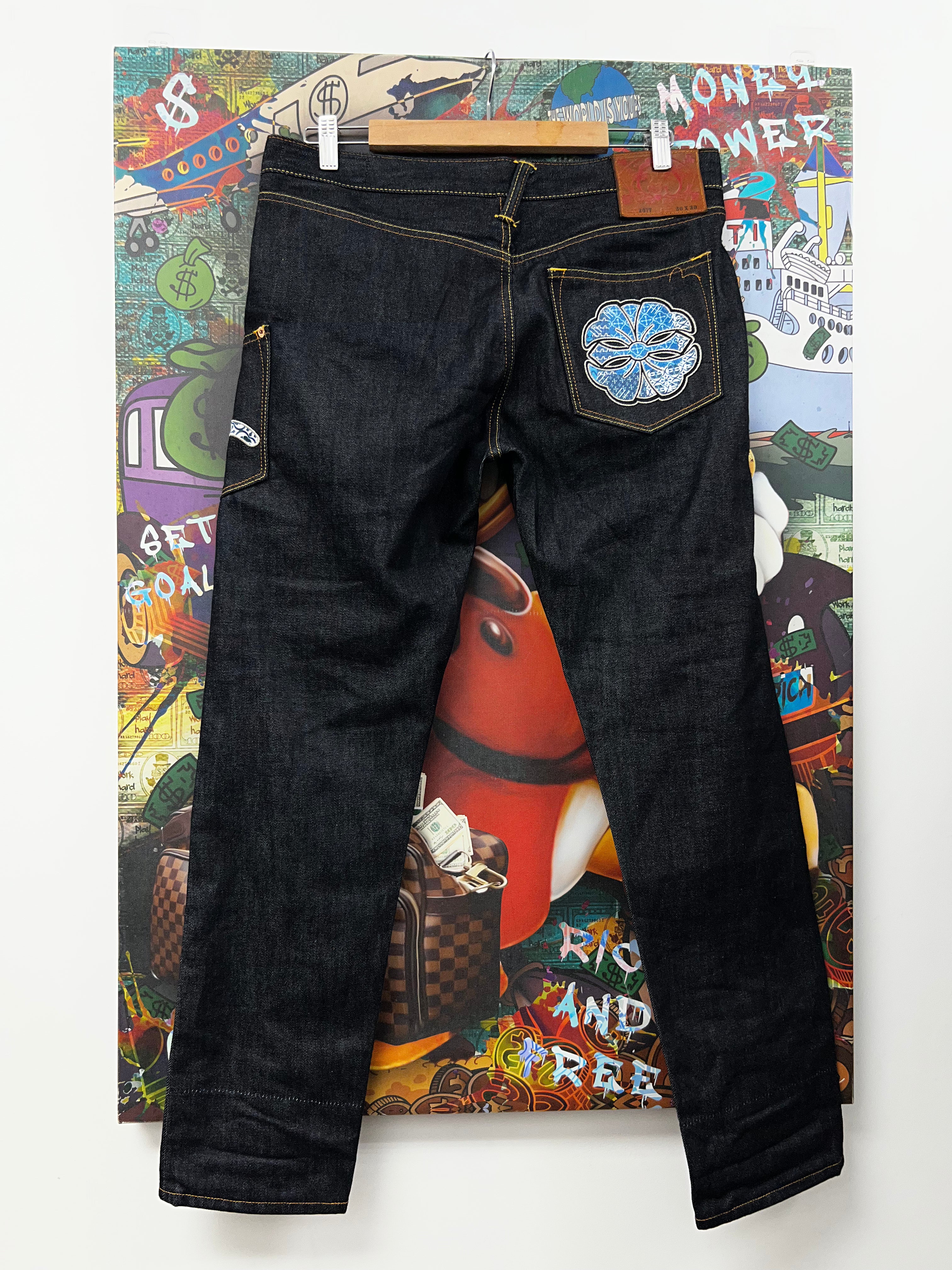 Evisu Selvedge Cargo Pocket Jeans