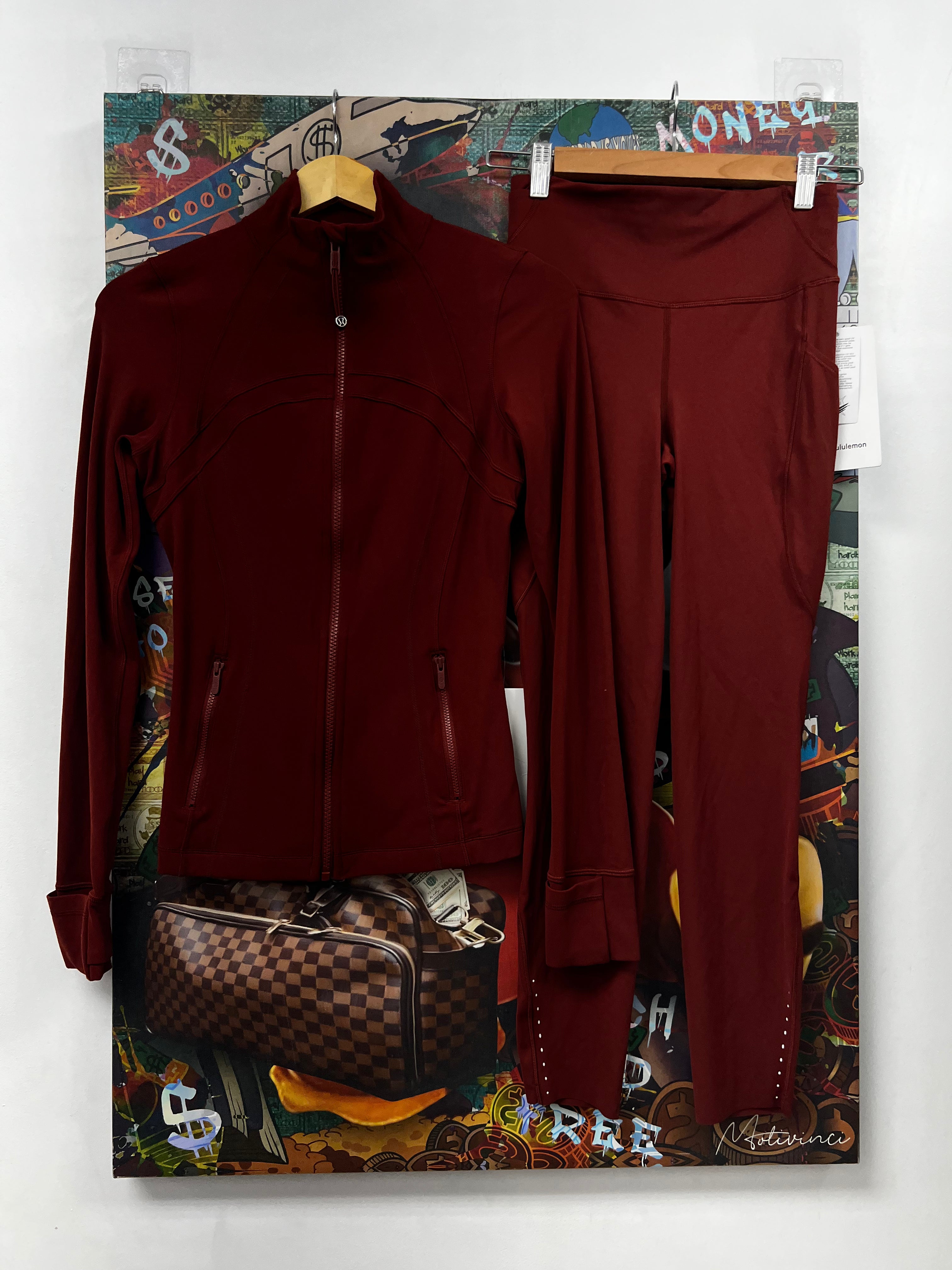 Lululemon Burgundy Define Set