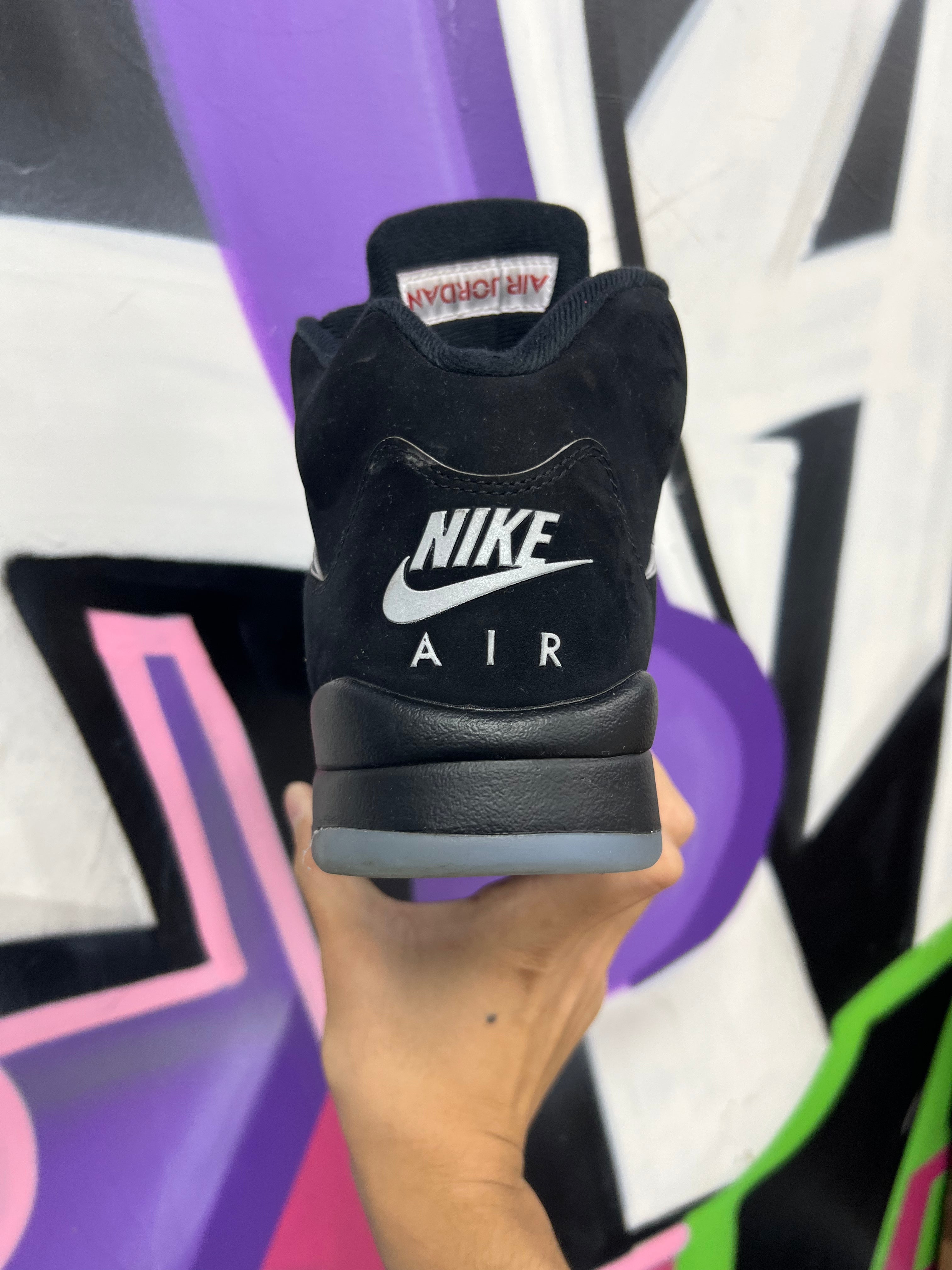 Jordan 5 Black Metallic Sneakers